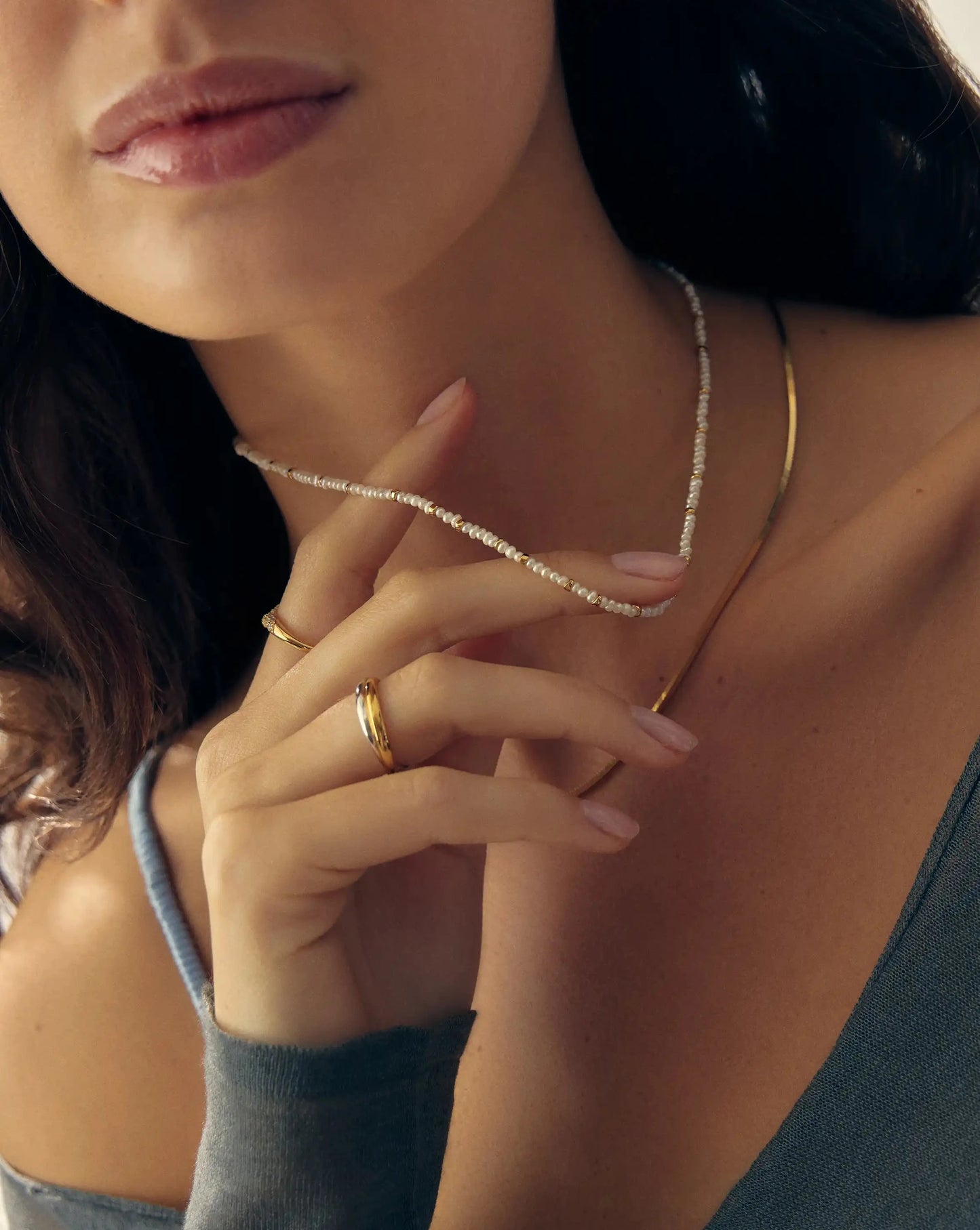 Micro Pearl Beaded Necklace | 18k Gold Plated/Pearl Necklaces Missoma