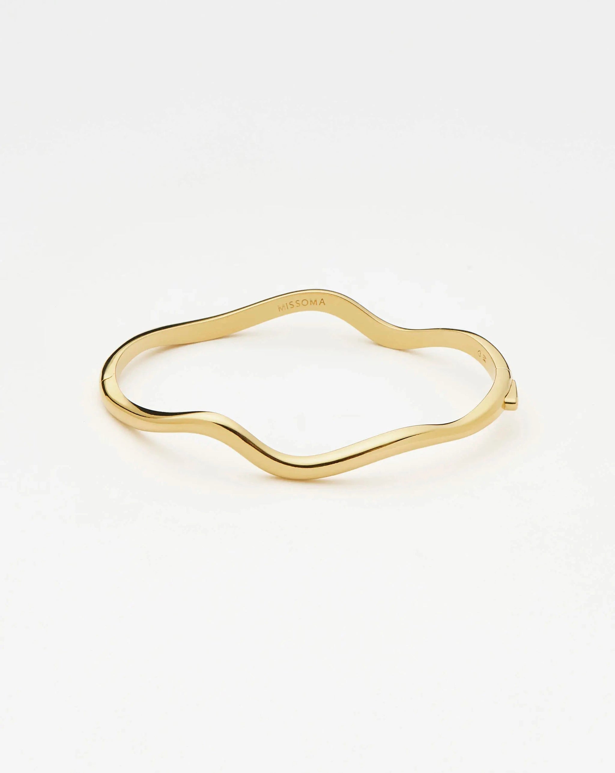 Molten Classic Hinged Bangle | 18k Gold Plated Bracelets Missoma