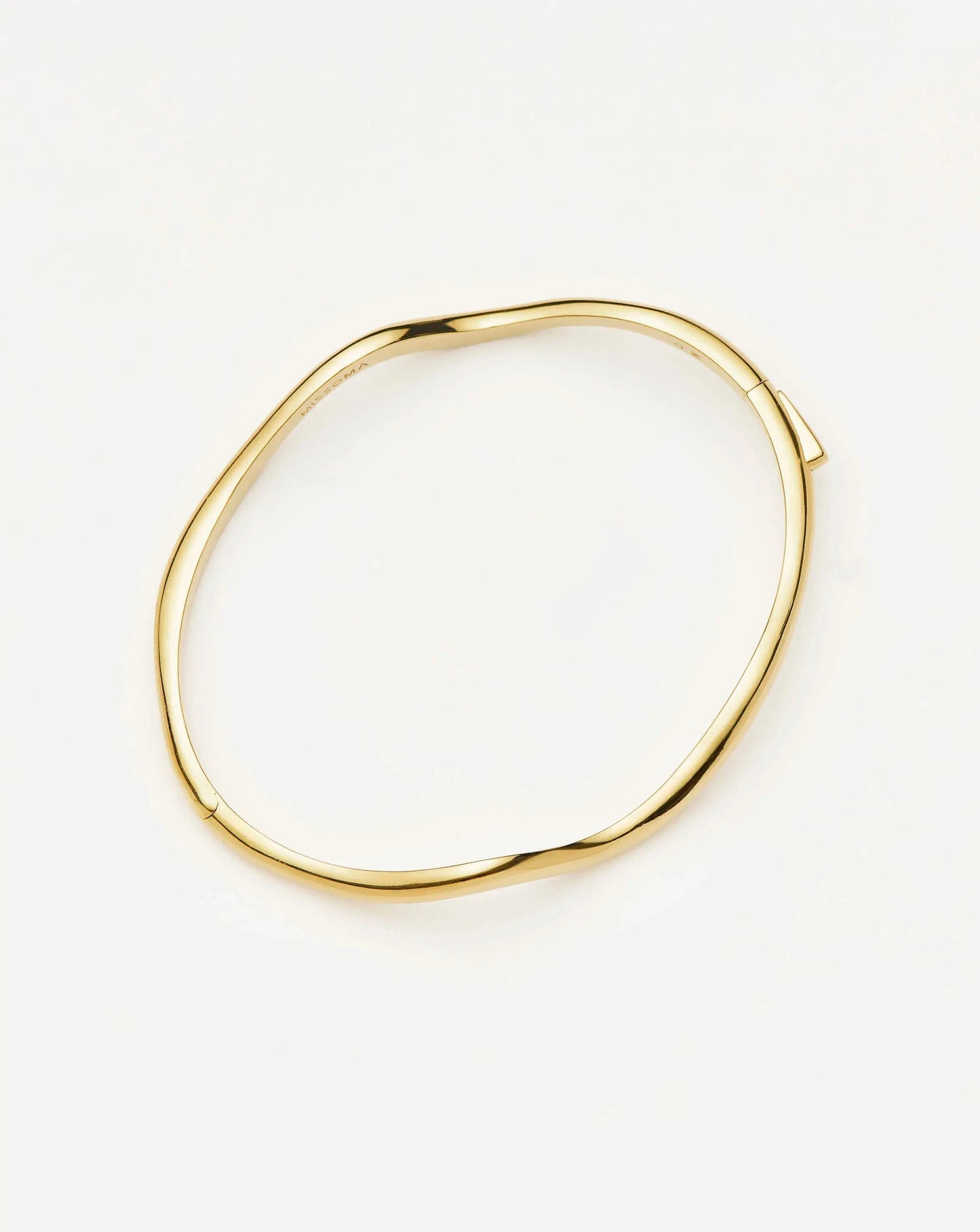 Molten Classic Hinged Bangle | 18k Gold Plated Bracelets Missoma
