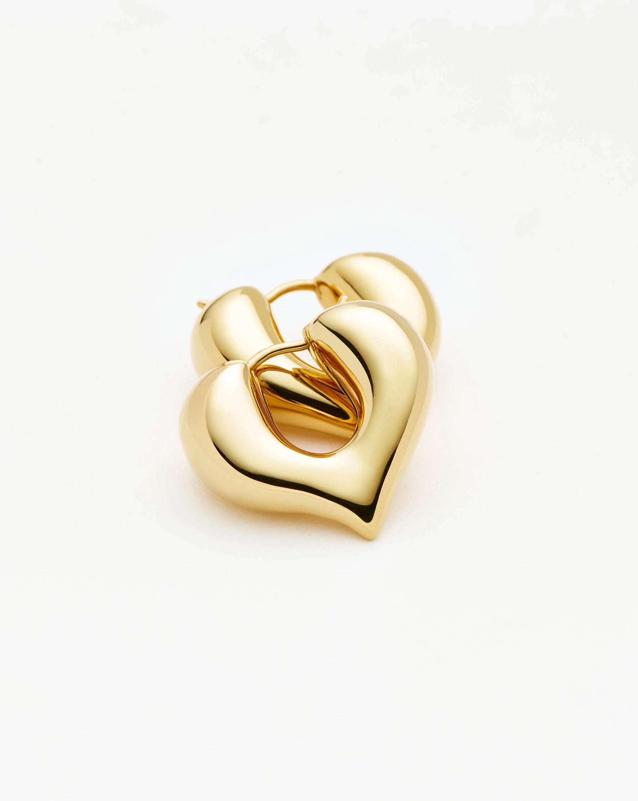 Molten Heart Medium Hoop Earrings | 18k Gold Plated Earrings Missoma
