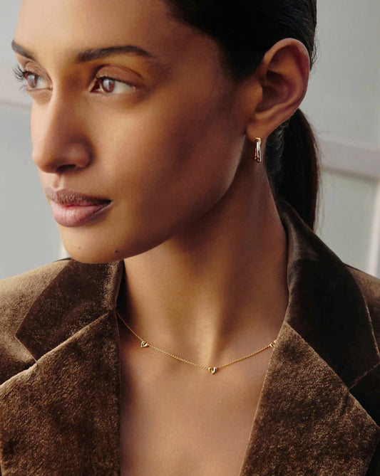 Molten Heart Mini Charm Choker | 18k Gold Vermeil Necklace Missoma