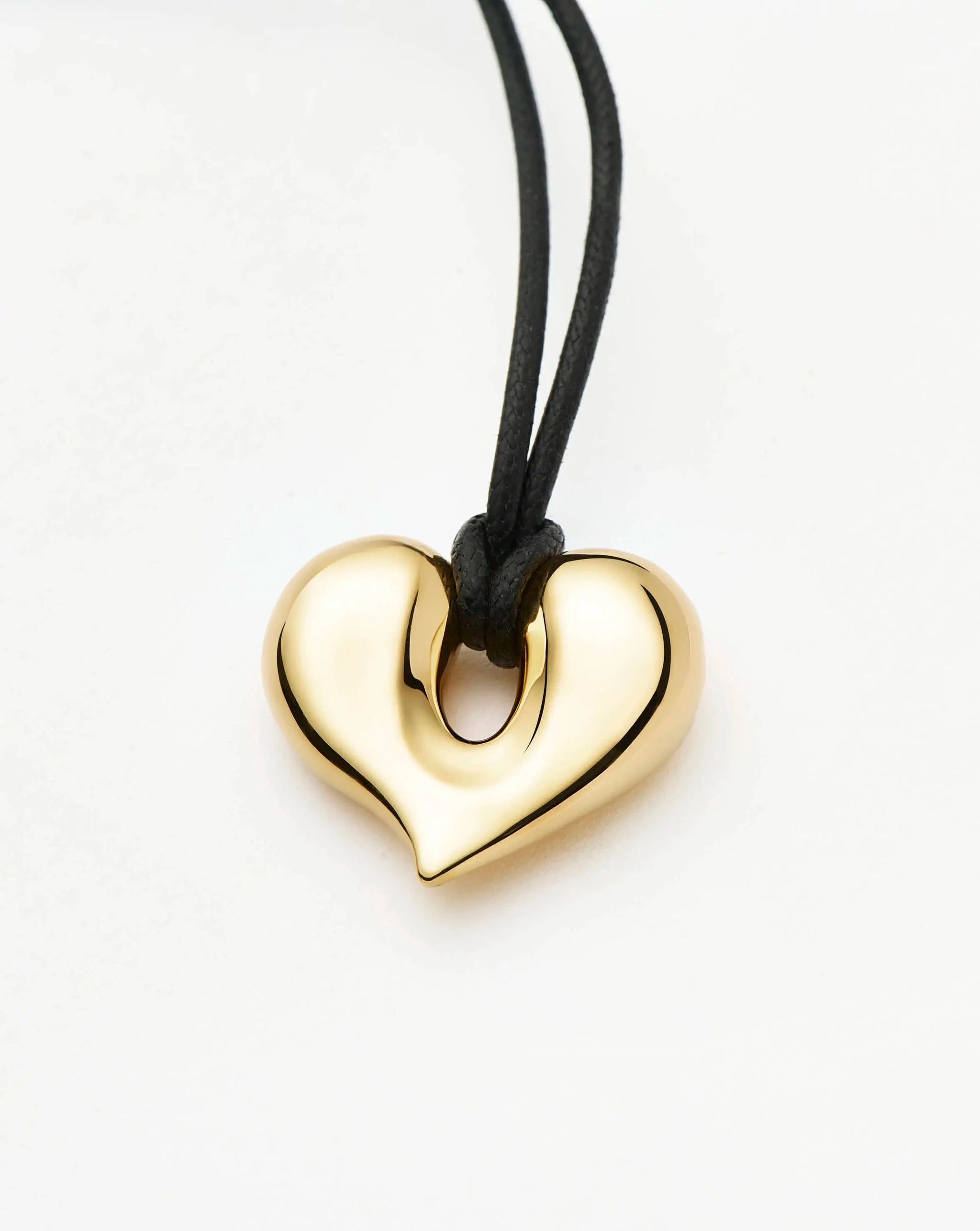 Molten Heart Pendant Cord Necklace | 18k Gold Plated Necklace Missoma