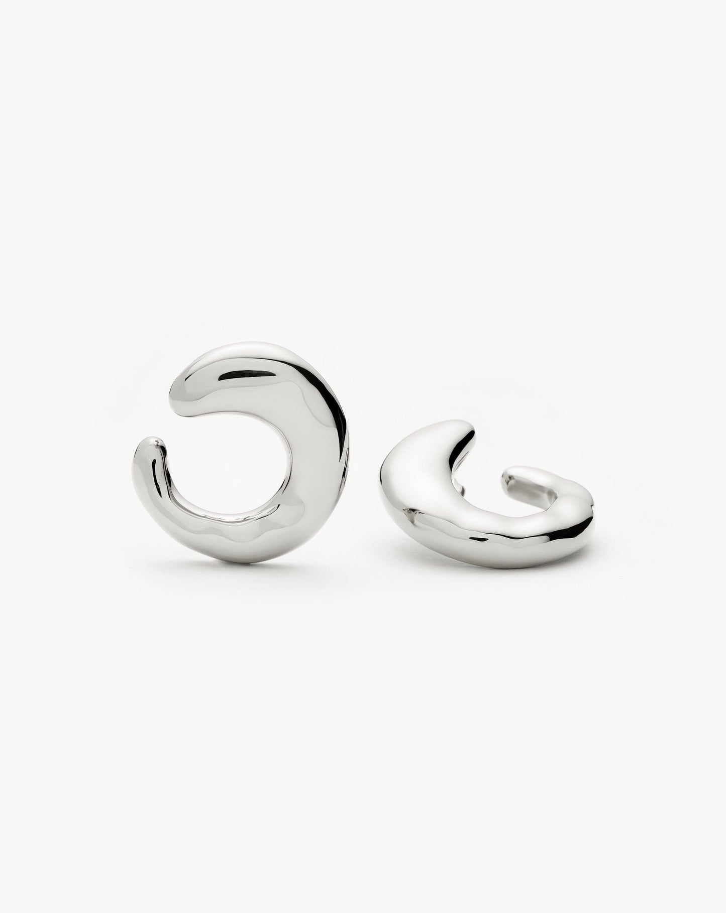 Molten Large Open Stud Earrings | Silver Plated Earrings Missoma