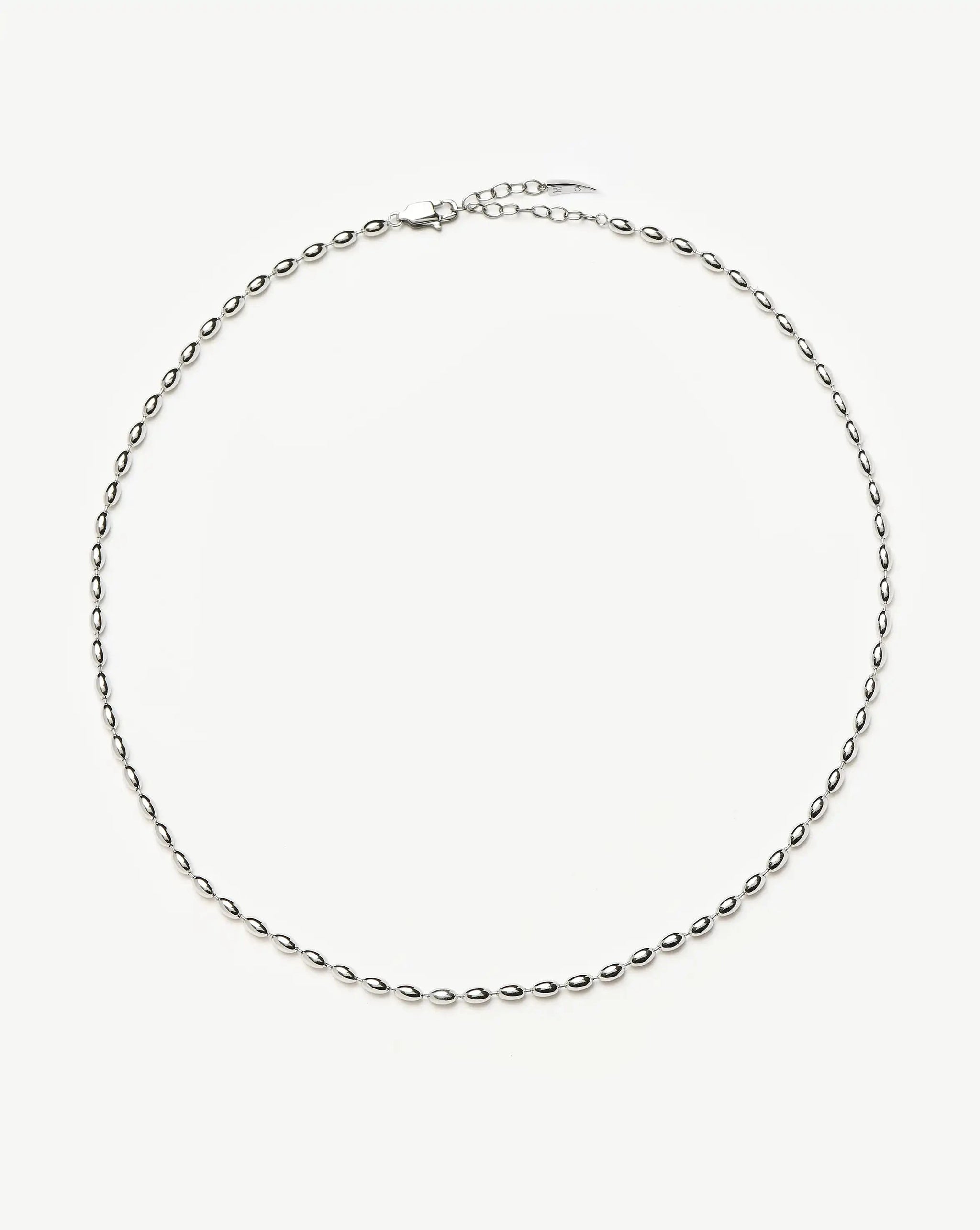 Molten Olive Chain Necklace | Silver Plated Necklaces Missoma