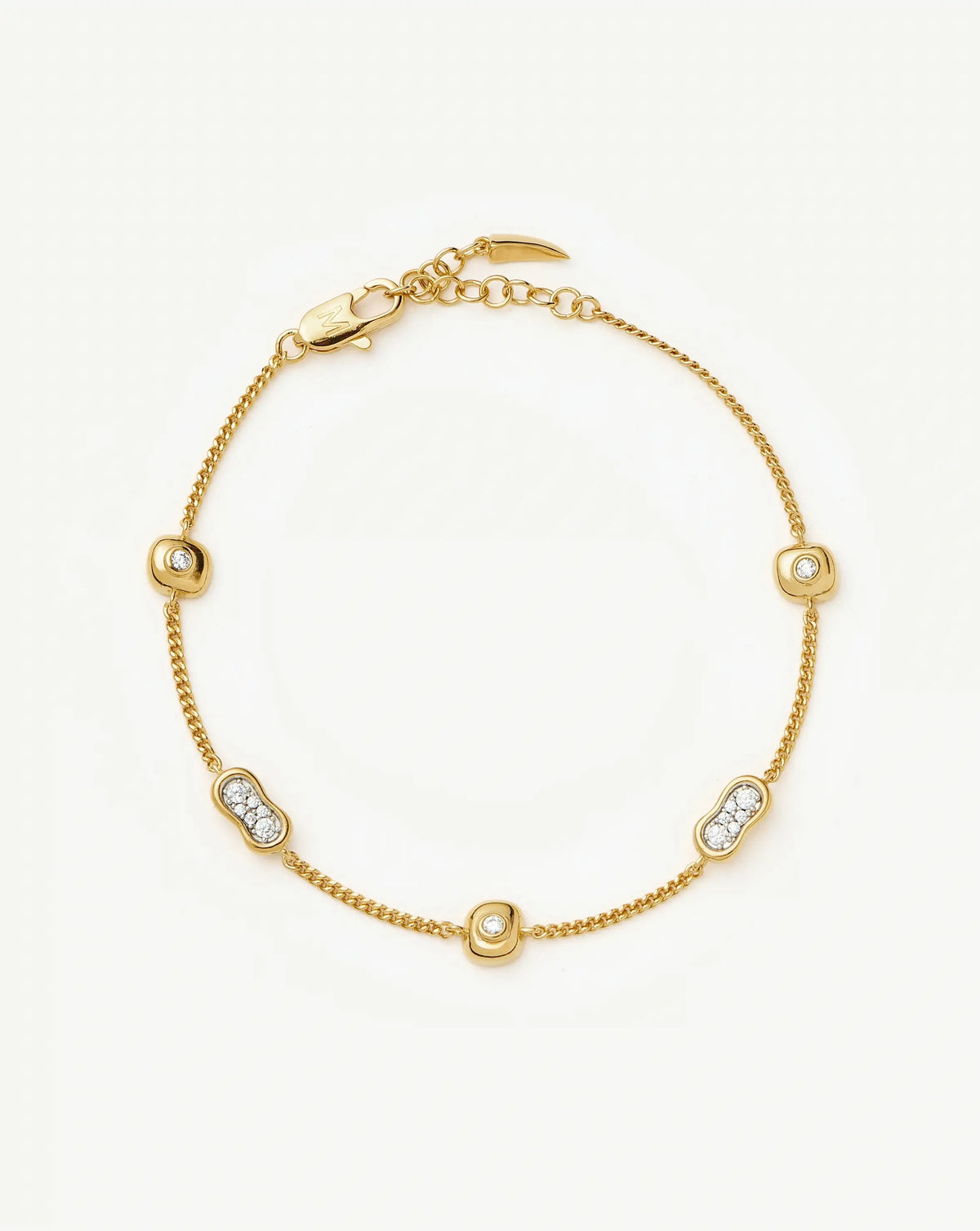Molten Pavé Multi Charm Bracelet | 18k Gold Plated/Cubic Zirconia Bracelets Missoma