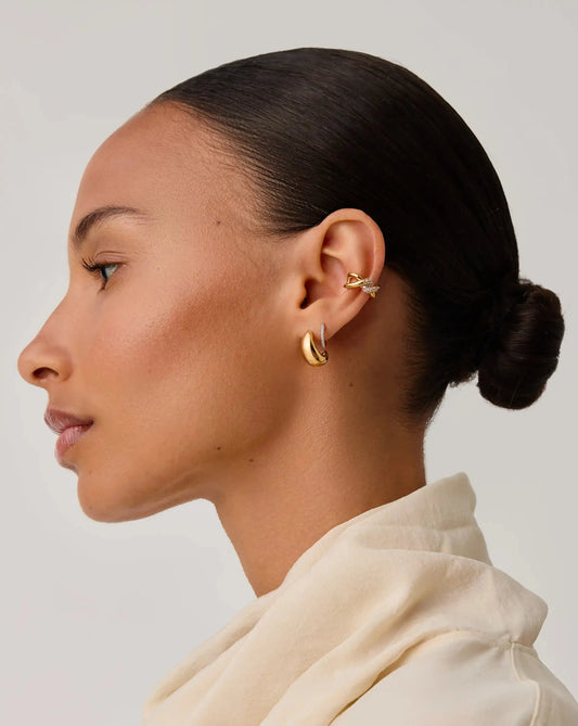 Molten Snow Ear Cuff | 18k Gold Plated/Cubic Zirconia Earrings Missoma