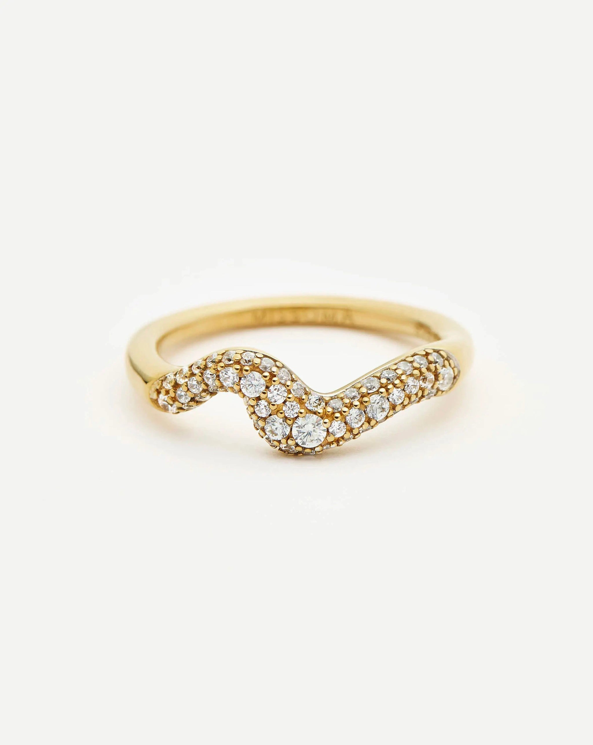 Molten Snow Stacking Ring | 18k Gold Vermeil/Cubic Zirconia Rings Missoma