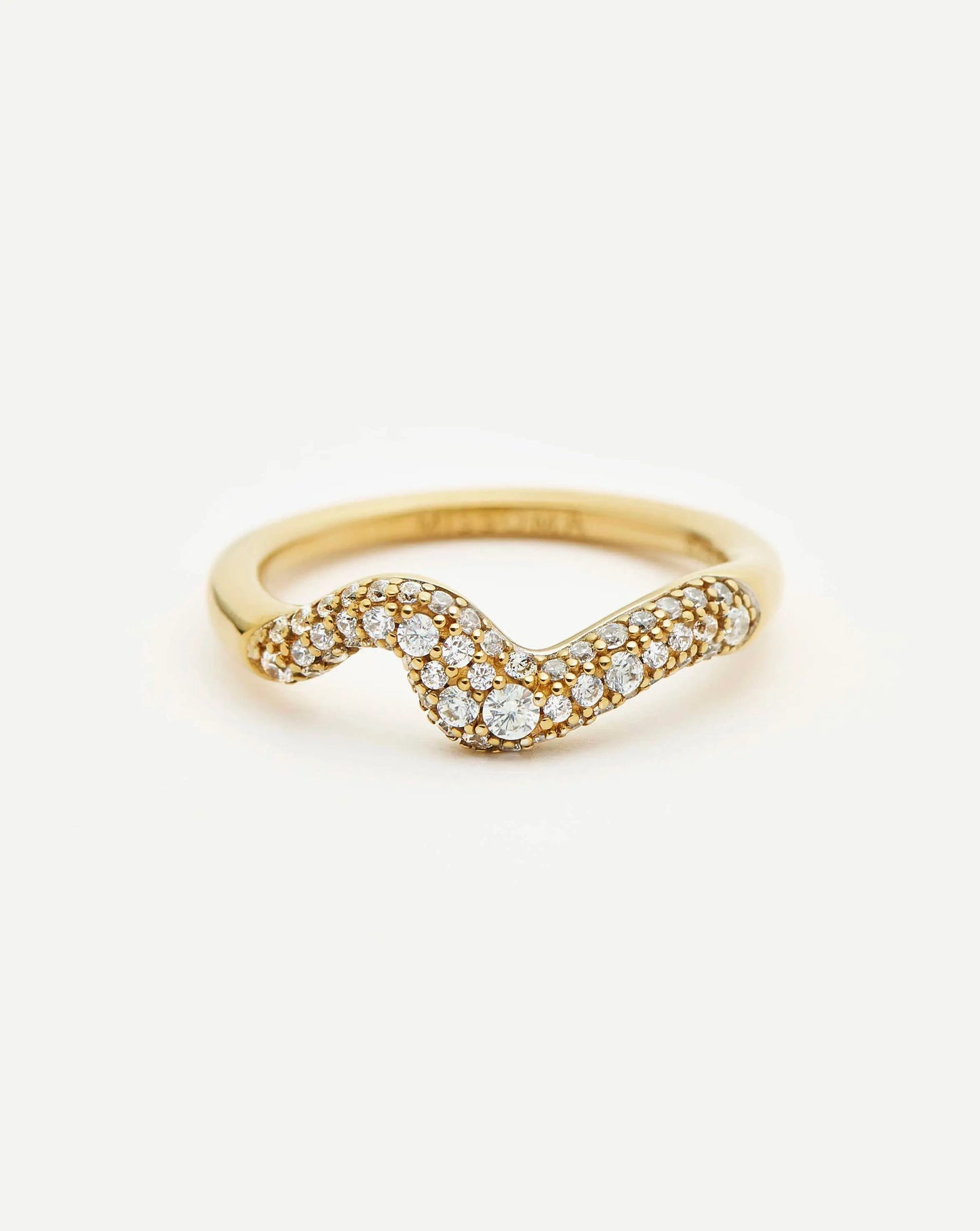 Molten Snow Stacking Ring | 18k Gold Vermeil/Cubic Zirconia Rings Missoma