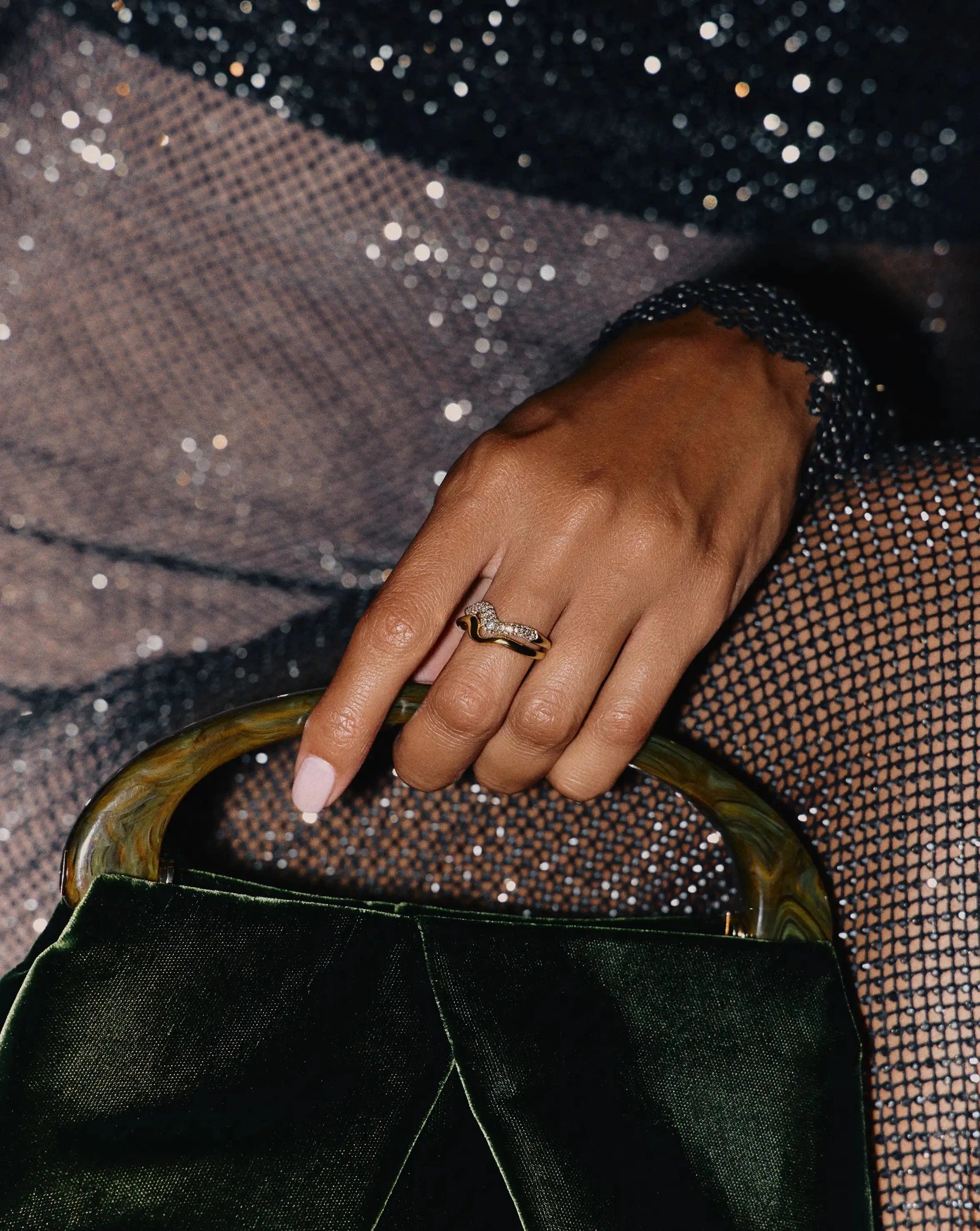 Molten Snow Stacking Ring | 18k Gold Vermeil/Cubic Zirconia Rings Missoma