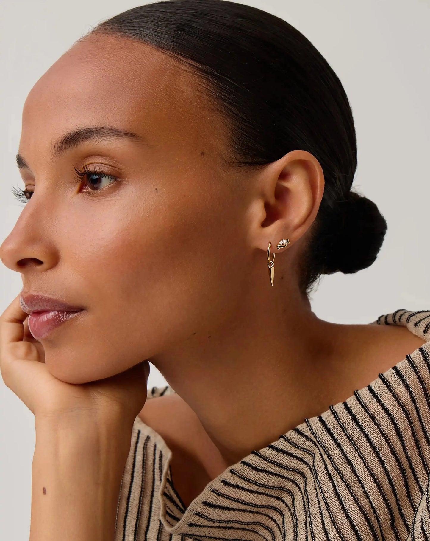 Molten Snow Stud Earrings | 18k Gold Vermeil/Cubic Zirconia Earrings Missoma