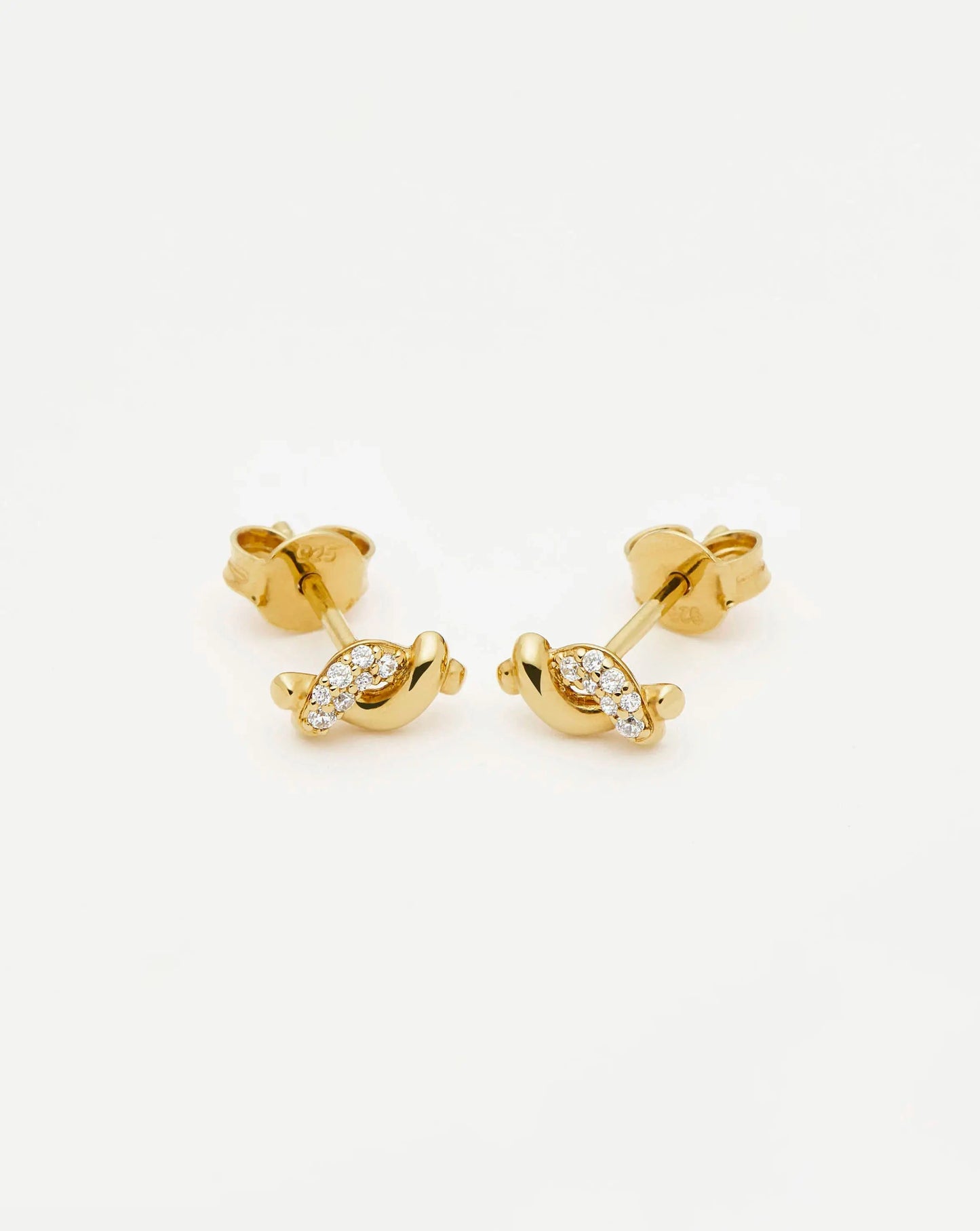 Molten Snow Stud Earrings | 18k Gold Vermeil/Cubic Zirconia Earrings Missoma