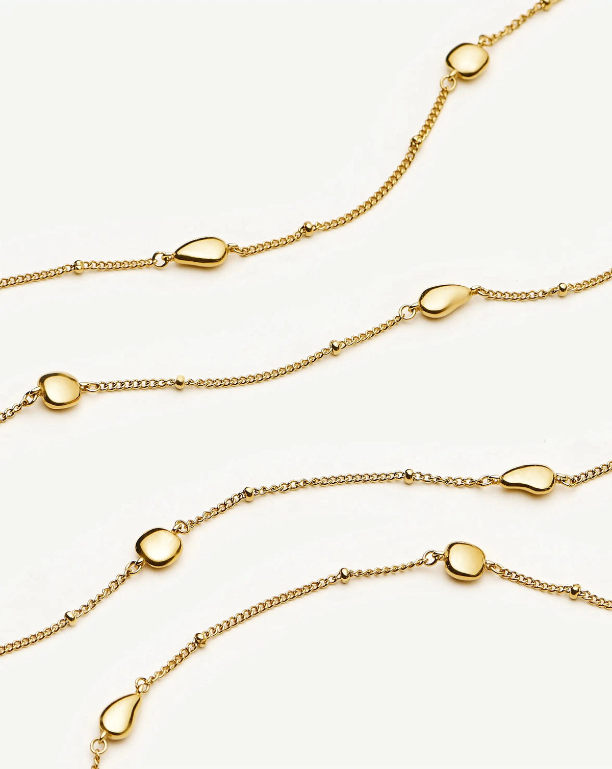 Molten Teardrop Multi Charm Necklace | 18k Gold Plated Necklaces Missoma