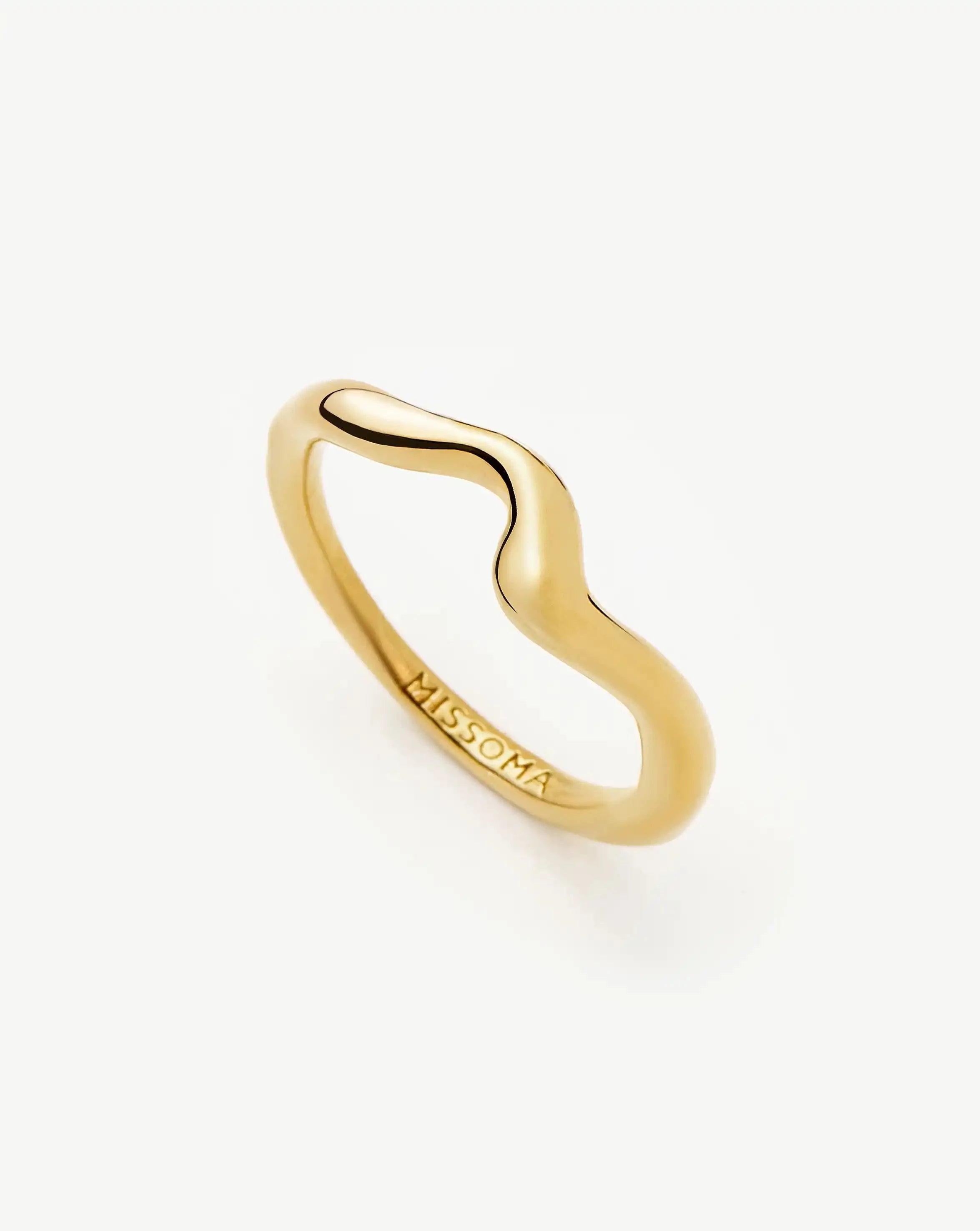 Molten Wave Stacking Ring - 18k Gold Vermeil | Missoma