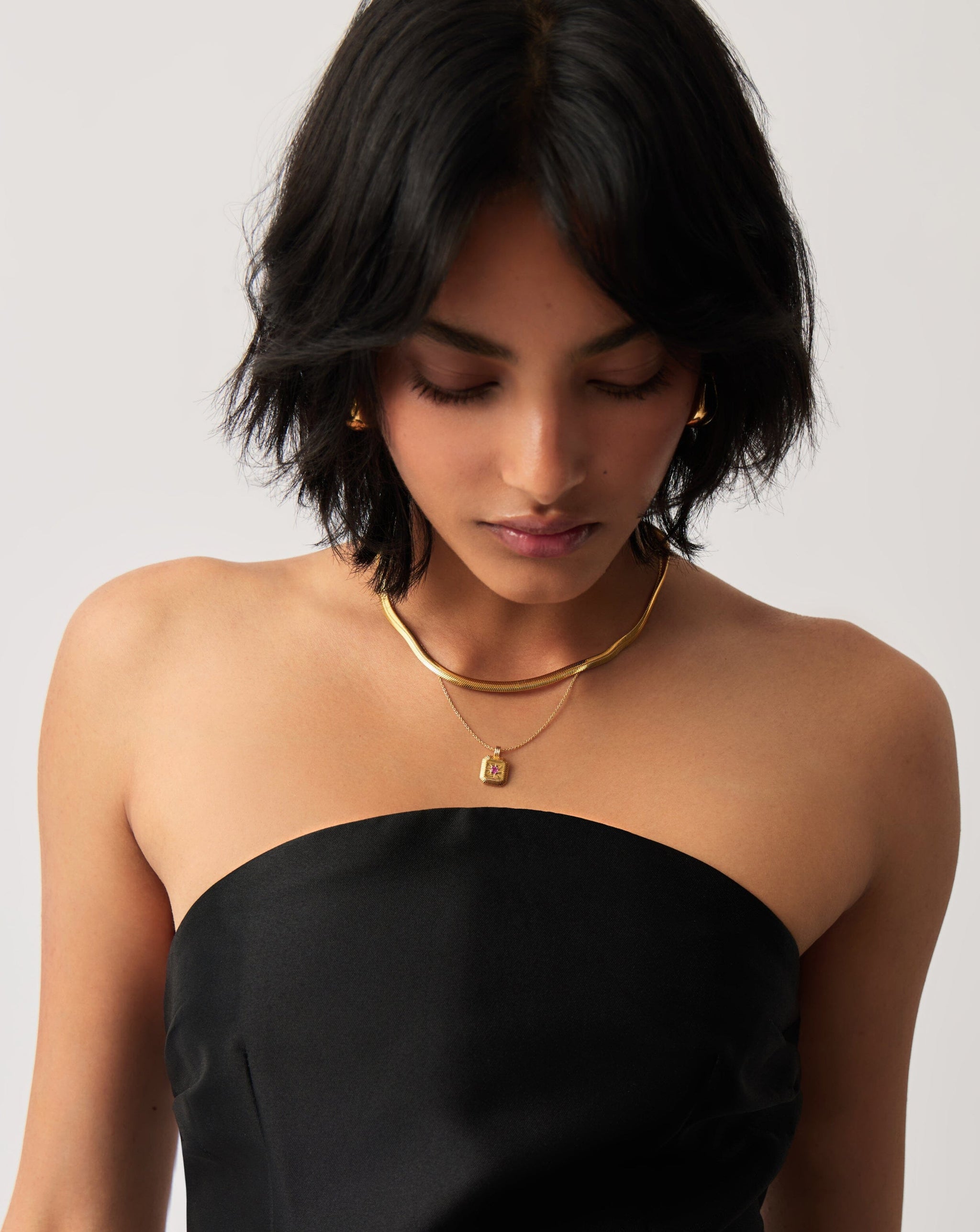 October Birthstone Pendant Necklace | 18k Gold Vermeil/Pink Tourmaline Necklaces Missoma