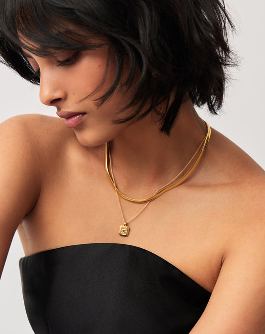 October Birthstone Pendant Necklace | 18k Gold Vermeil/Pink Tourmaline Necklaces Missoma