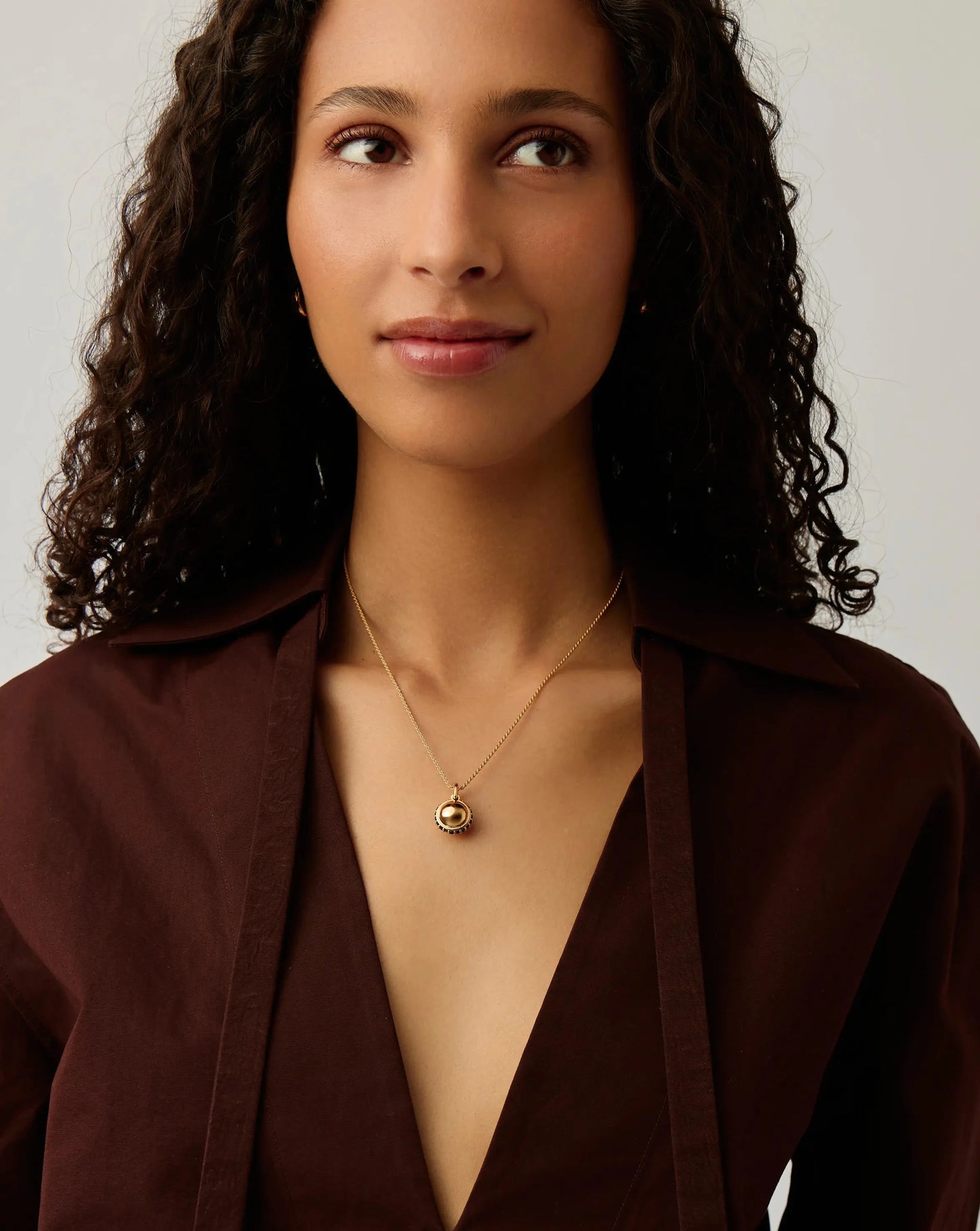 Orb Gemstone Pendant Necklace | 18k Gold Plated / Black Spinel Necklaces Missoma