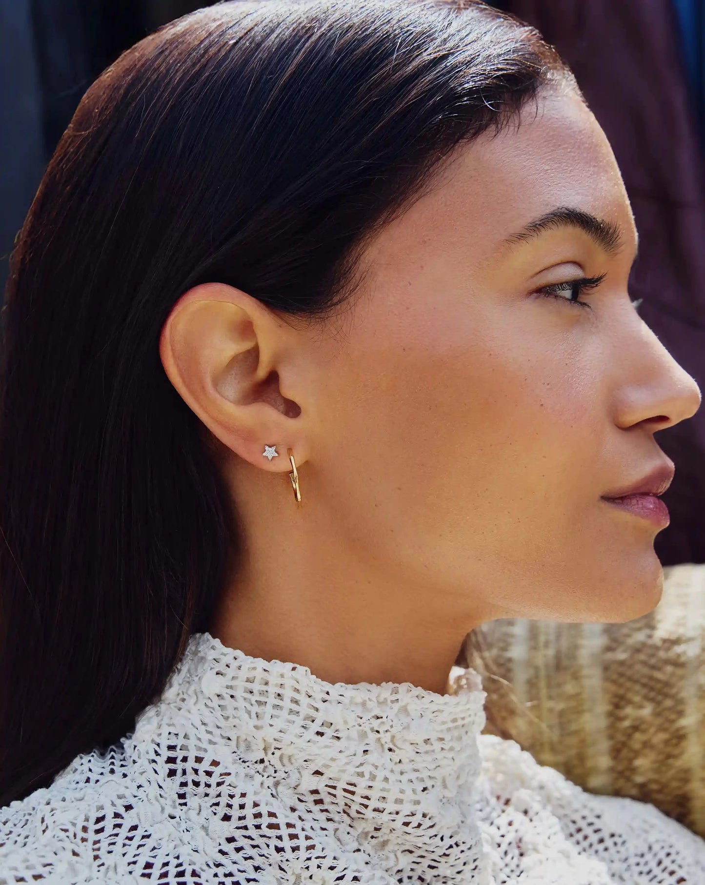 Pave Star Moon Stud Earrings Earrings Missoma