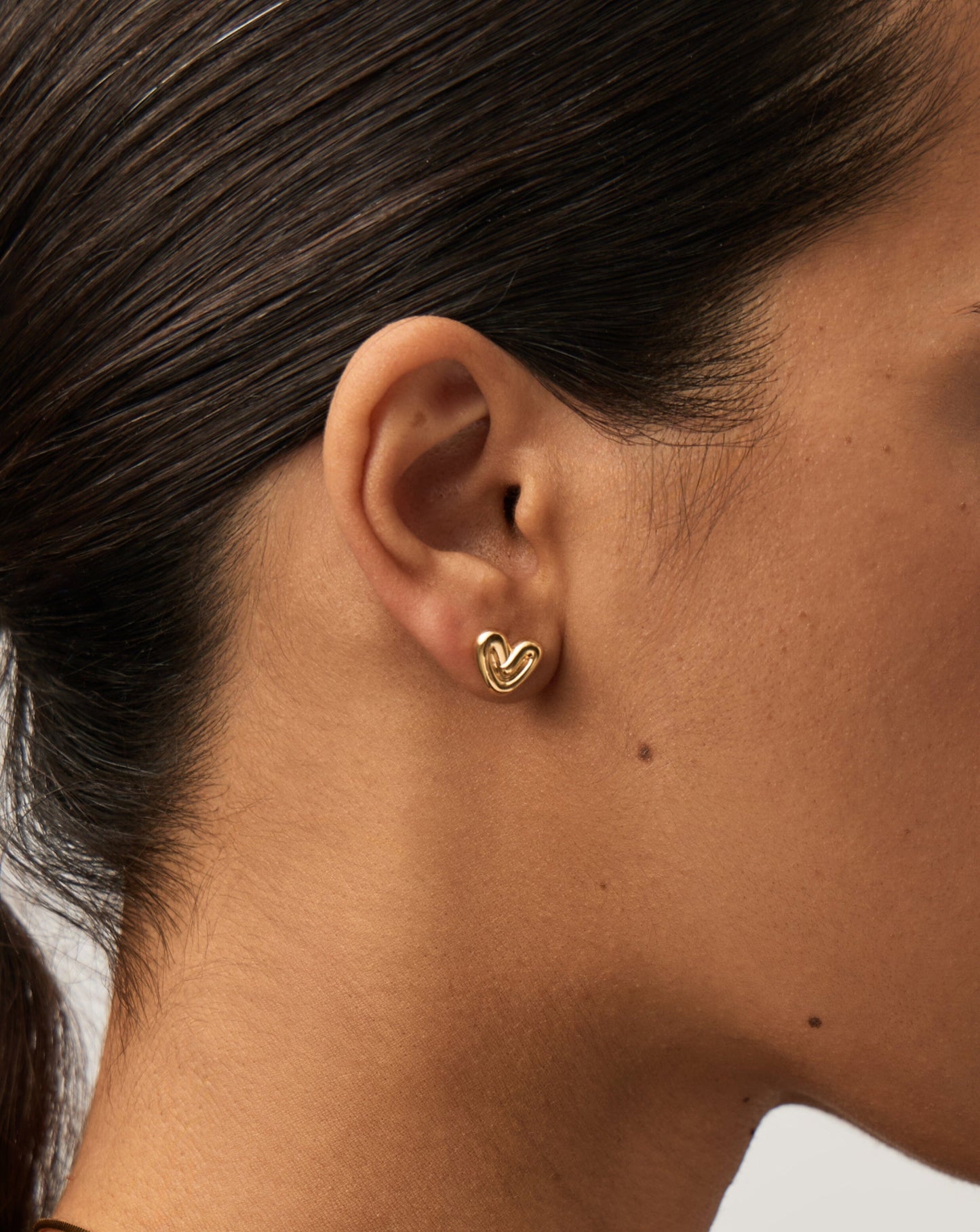 Puffy Heart Mini Stud Earrings |18k Gold Vermeil Earrings Missoma