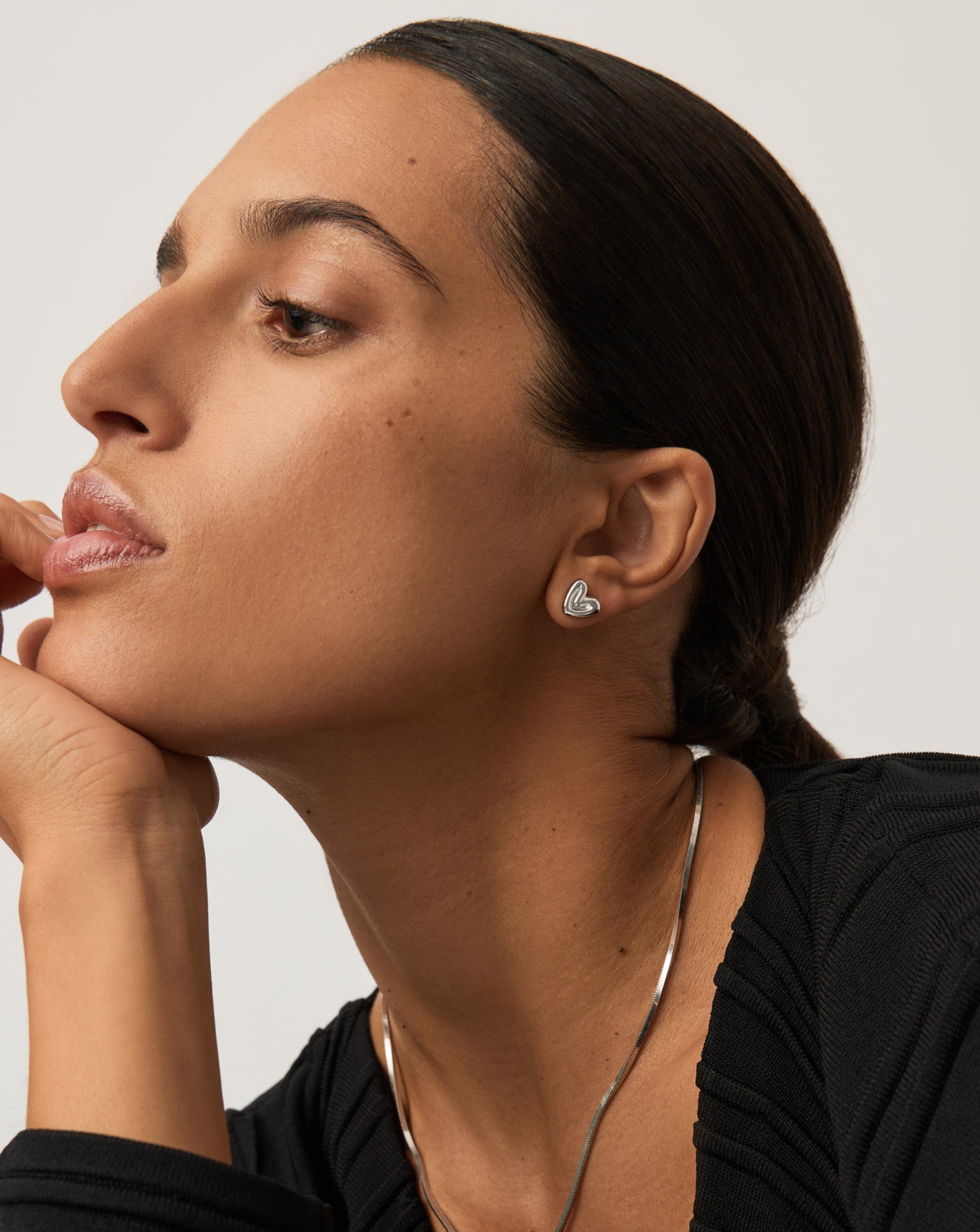 Puffy Heart Mini Stud Earrings | Sterling Silver Earrings Missoma