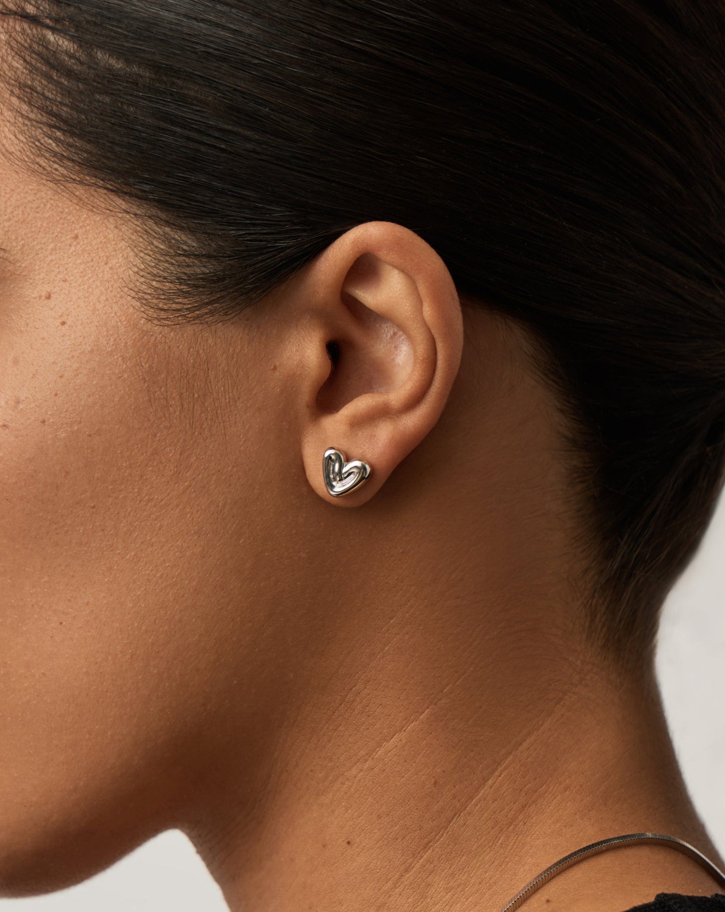 Puffy Heart Mini Stud Earrings | Sterling Silver Earrings Missoma