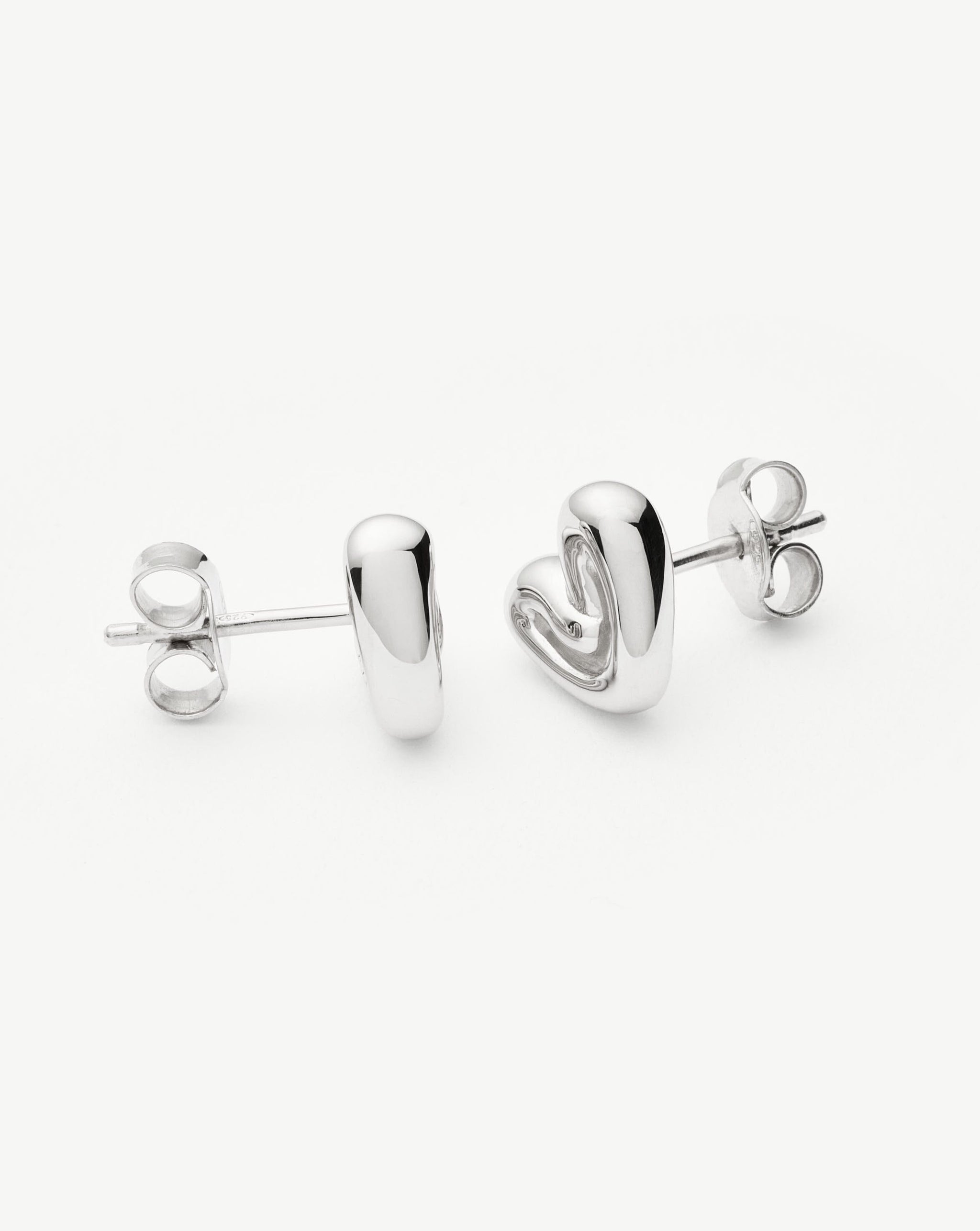 Puffy Heart Mini Stud Earrings | Sterling Silver Earrings Missoma