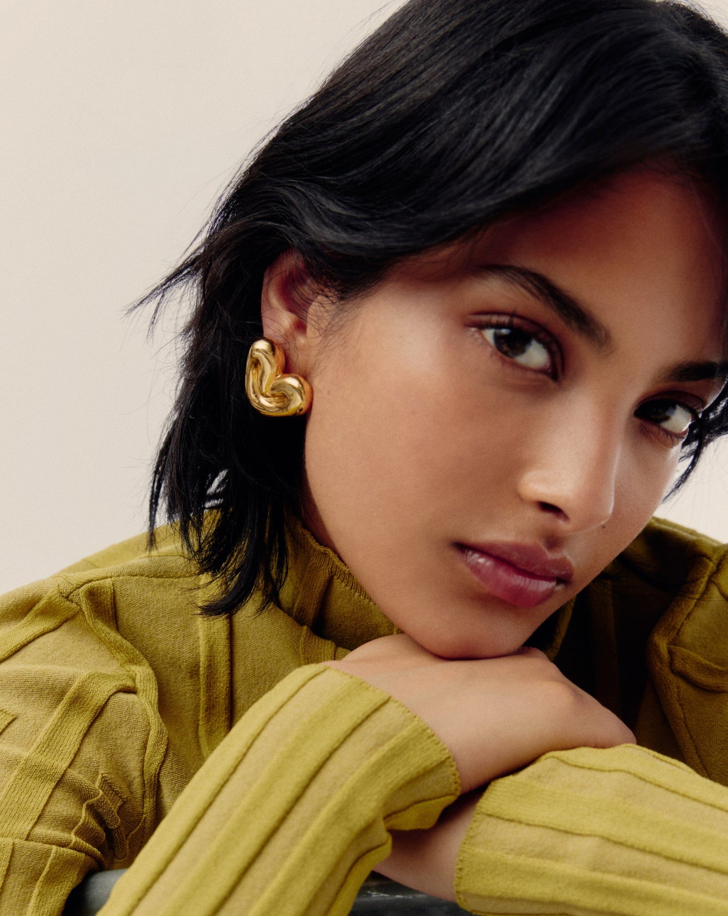 Puffy Heart Oversized Stud Earrings |18k Gold Plated Earrings Missoma