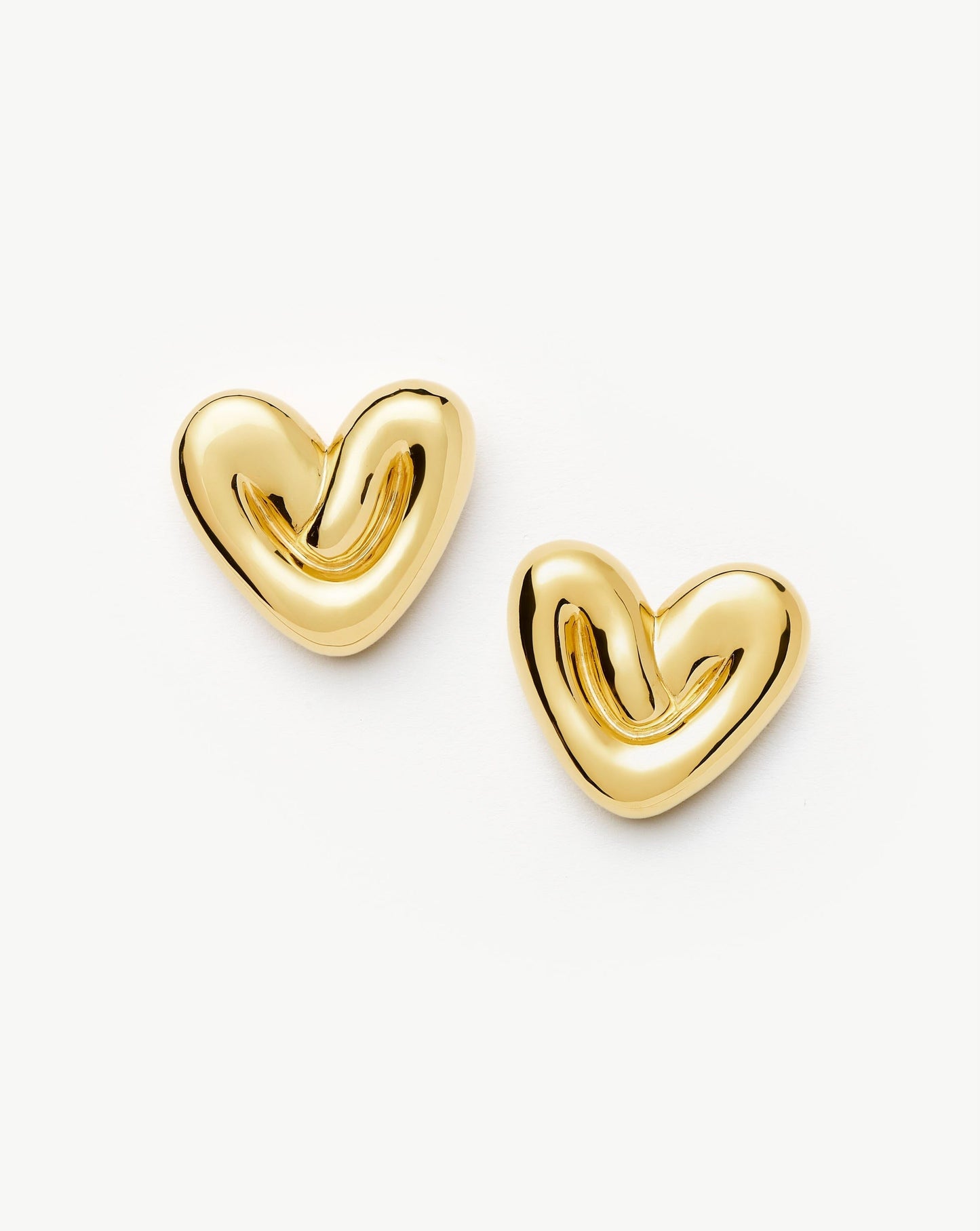 Puffy Heart Oversized Stud Earrings |18k Gold Plated Earrings Missoma