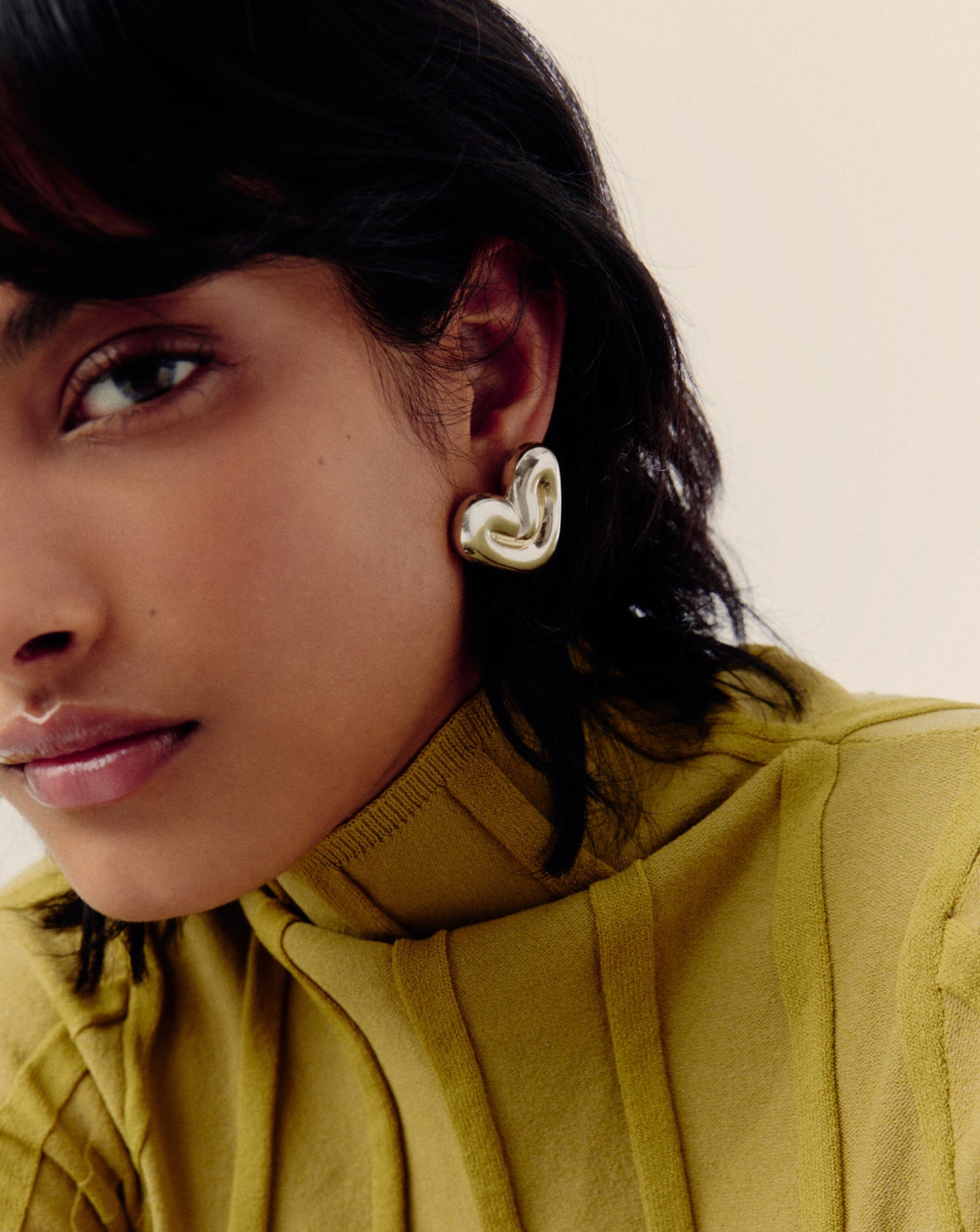 Puffy Heart Oversized Stud Earrings | Silver Plated Earrings Missoma