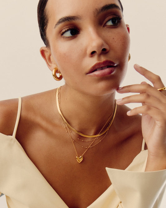 Puffy Heart Pendant Necklace |18k Gold Plated Necklaces Missoma