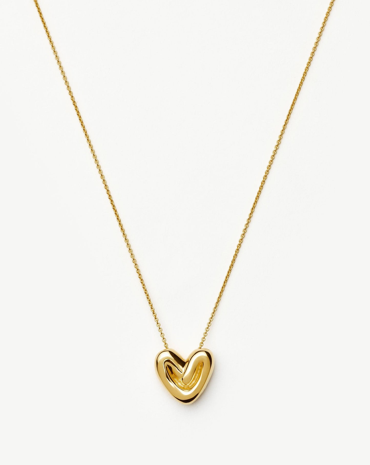 Puffy Heart Pendant Necklace |18k Gold Plated Necklaces Missoma
