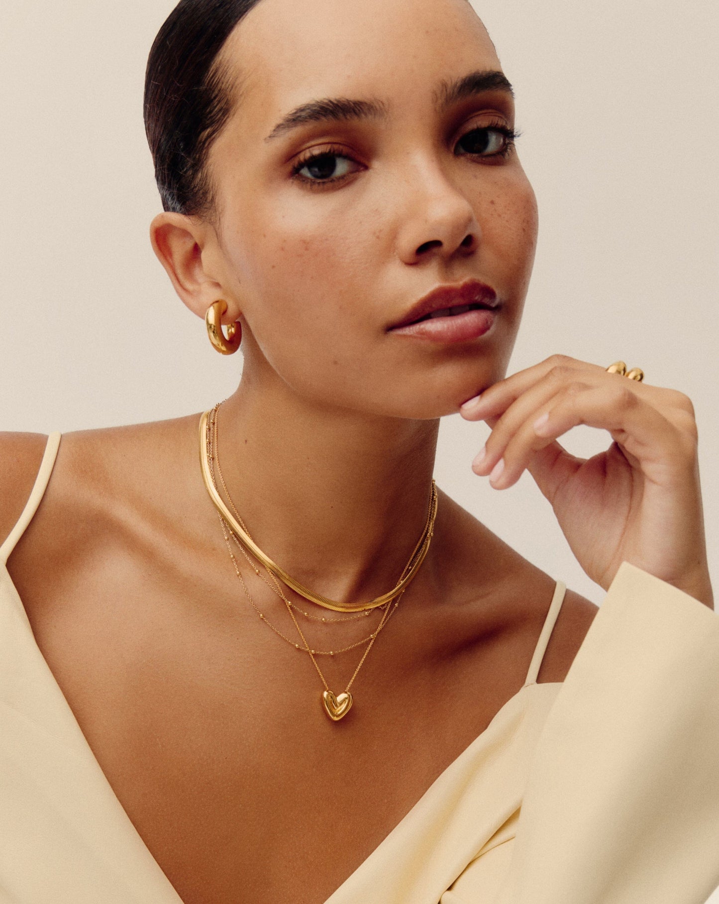 Puffy Heart Pendant Necklace |18k Gold Plated Necklaces Missoma