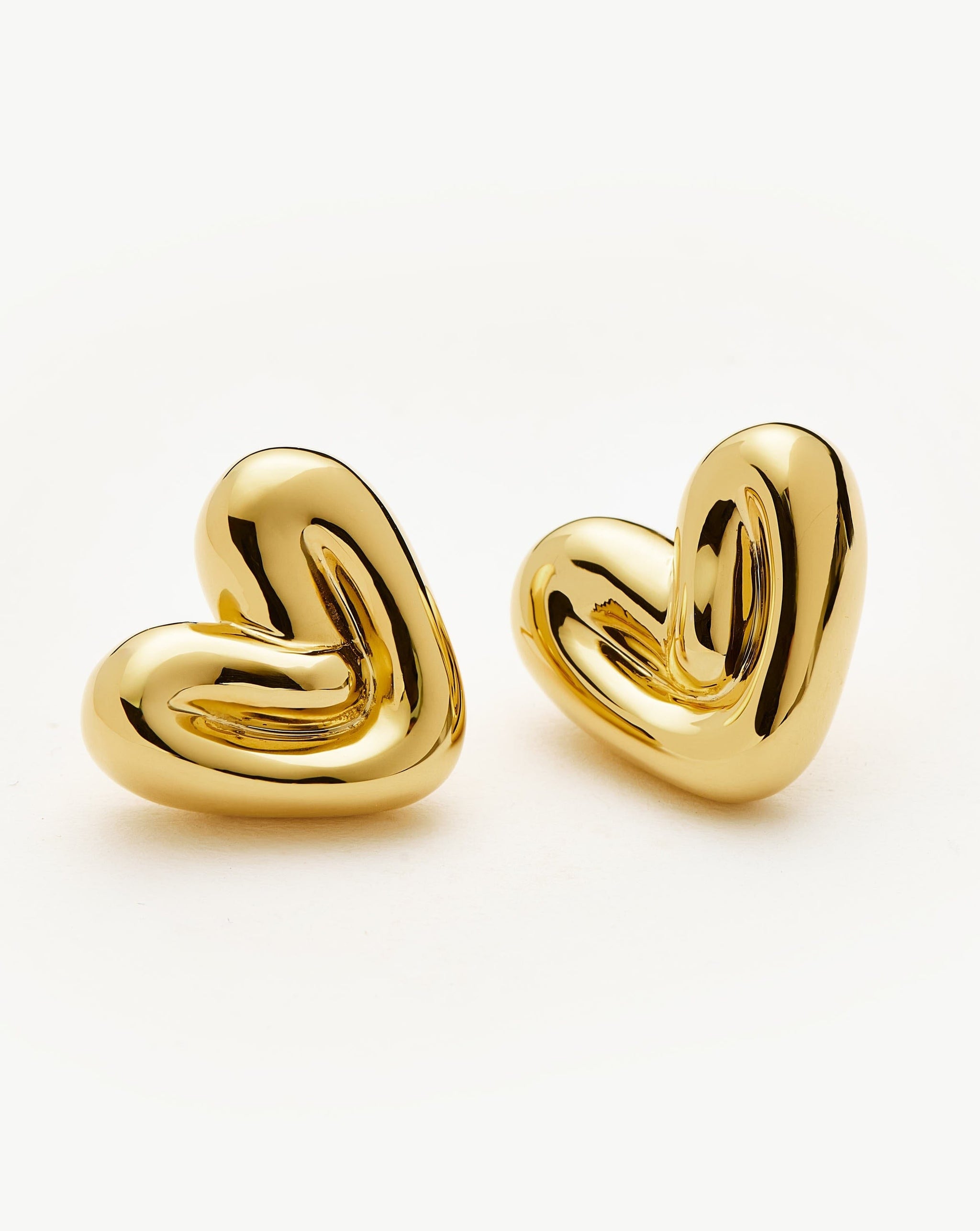Puffy Heart Stud Earrings |18k Gold Plated Earrings Missoma