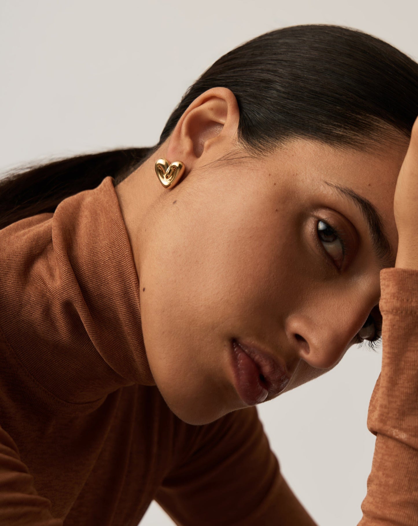 Puffy Heart Stud Earrings |18k Gold Plated Earrings Missoma