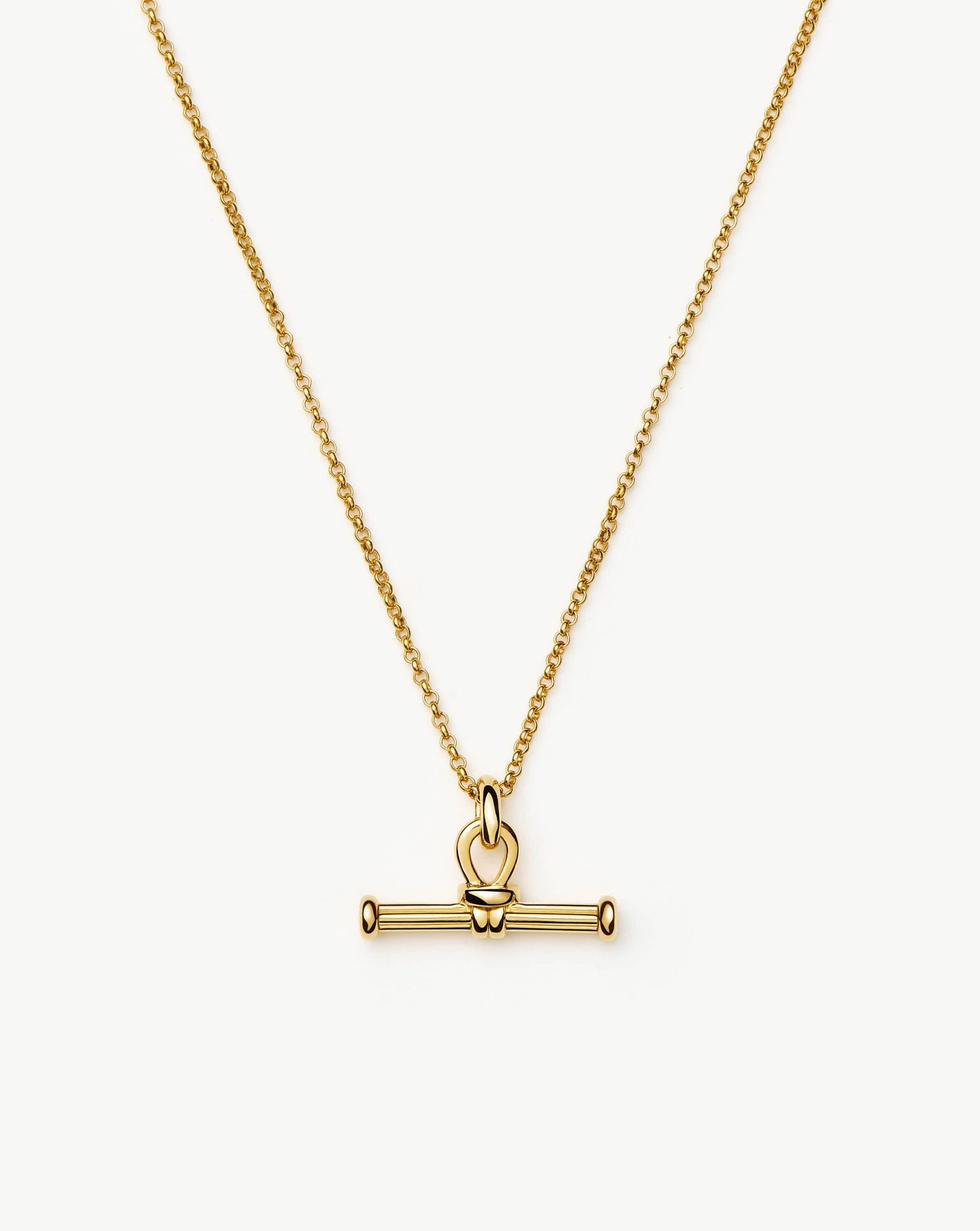 Ridge T-Bar Chain Necklace | 18ct Gold Plated Necklaces Missoma