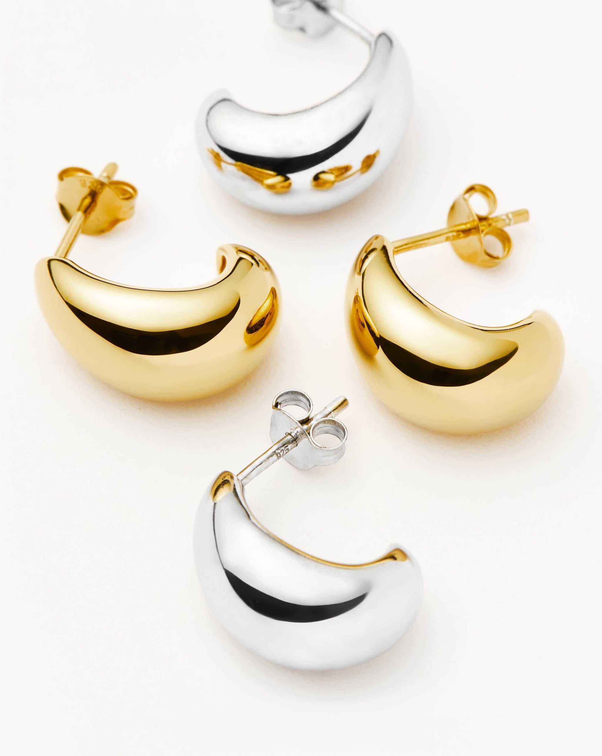 Savi Dome Mini Hoop Earring Set | Mixed Metal Layering Sets Missoma