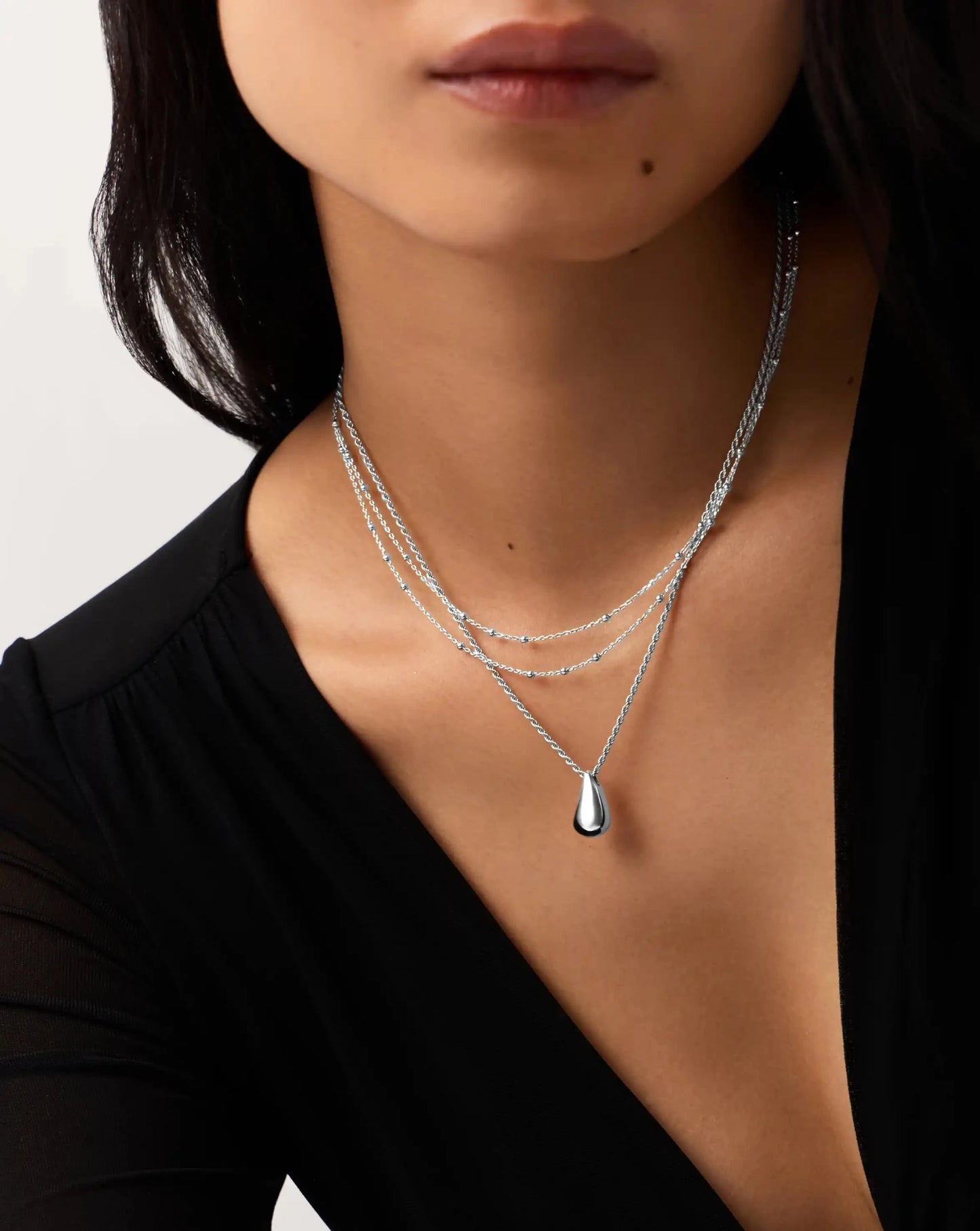 Savi Droplet Pendant & Double Necklace Set | Sterling Silver Necklaces Missoma