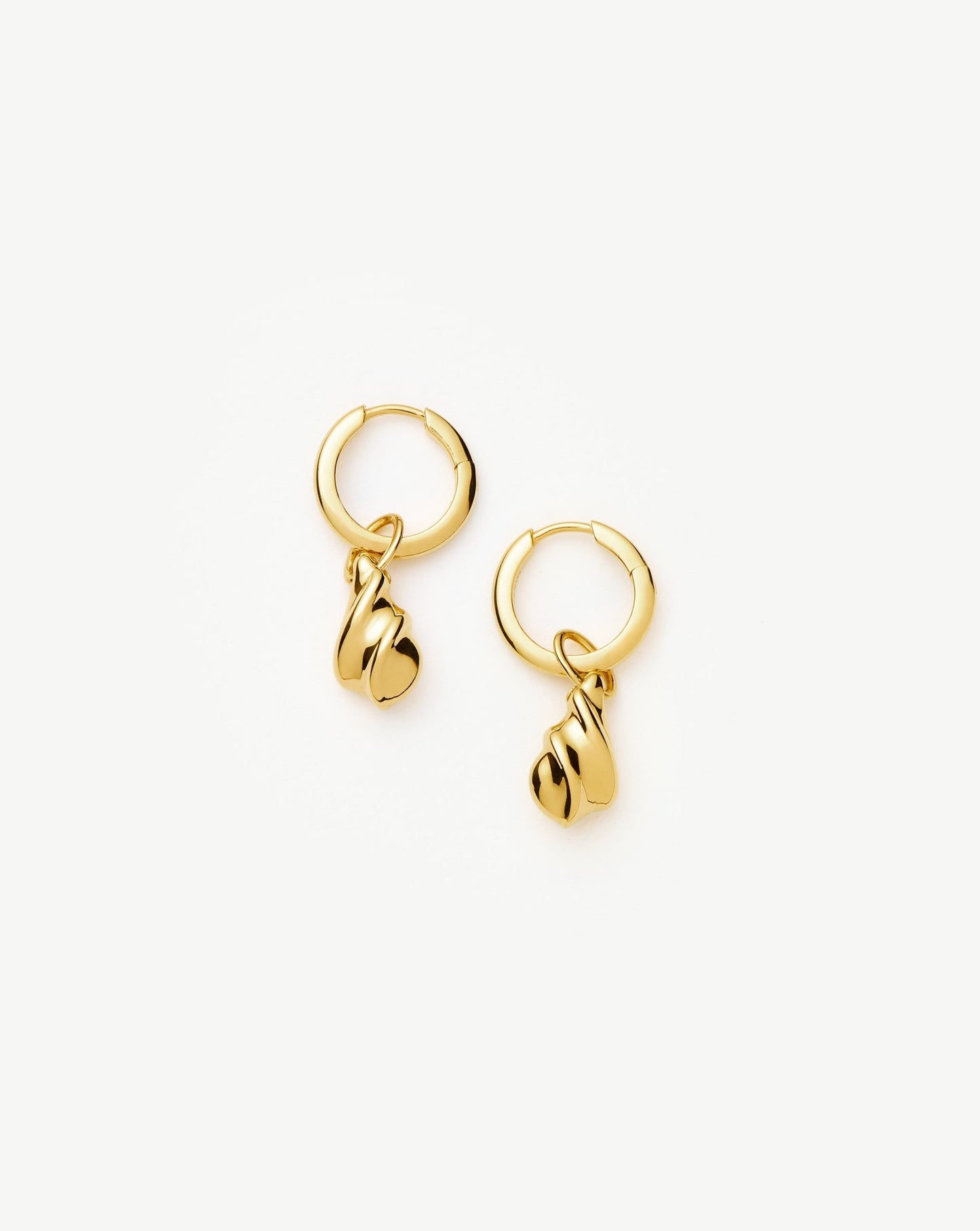 Savi Ridge Droplet Charm Earrings | 18k Gold Vermeil Earrings Missoma
