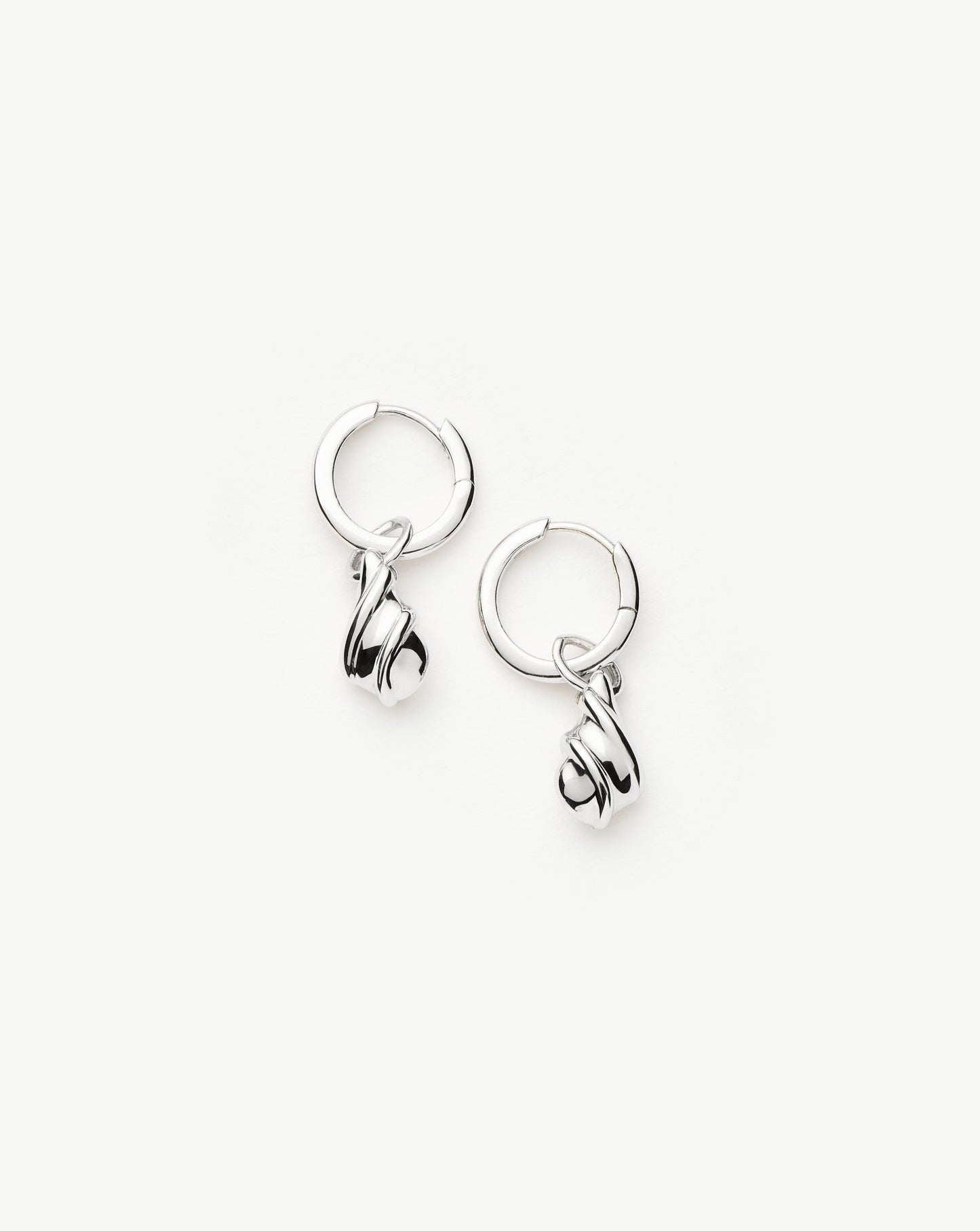 Savi Ridge Droplet Charm Earrings | Sterling Silver Earrings Missoma