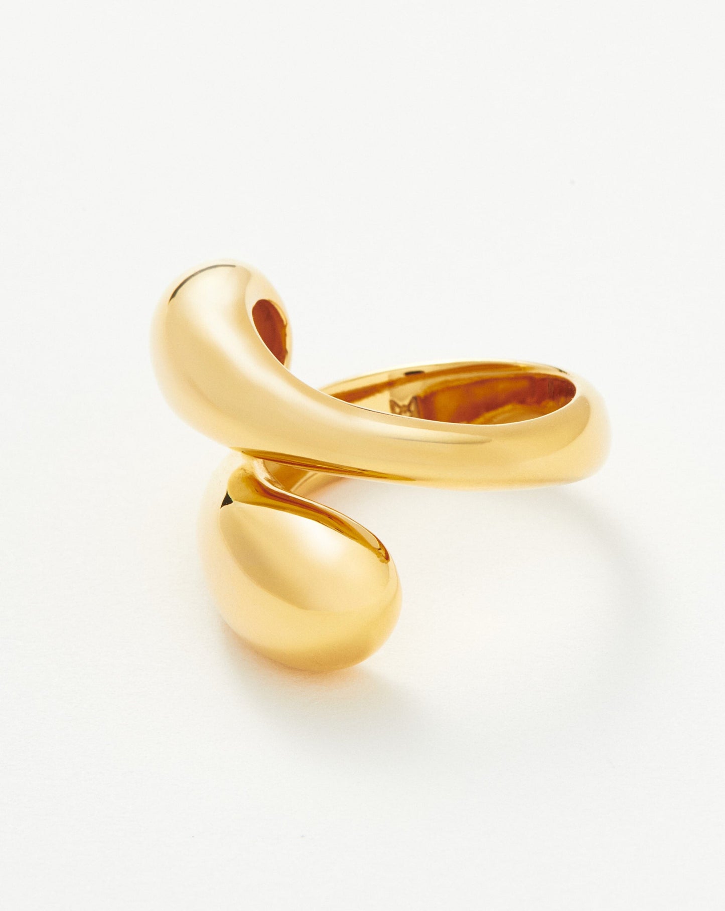 Savi Sculptural Crossover Ring | 18ct Gold Plated Vermeil Rings Missoma