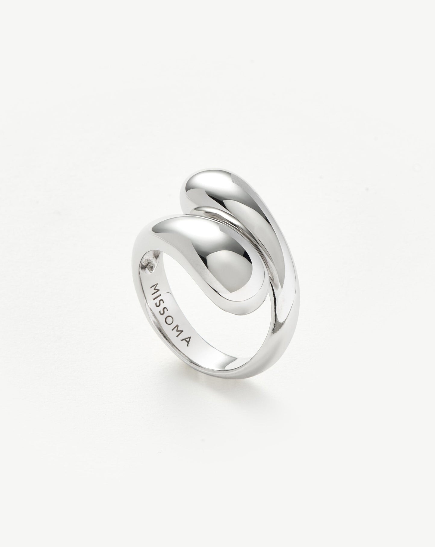 Savi Sculptural Crossover Ring | Sterling Silver Rings Missoma