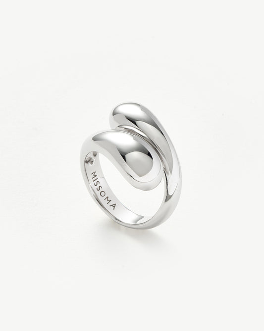 Savi Sculptural Crossover Ring | Sterling Silver Rings Missoma