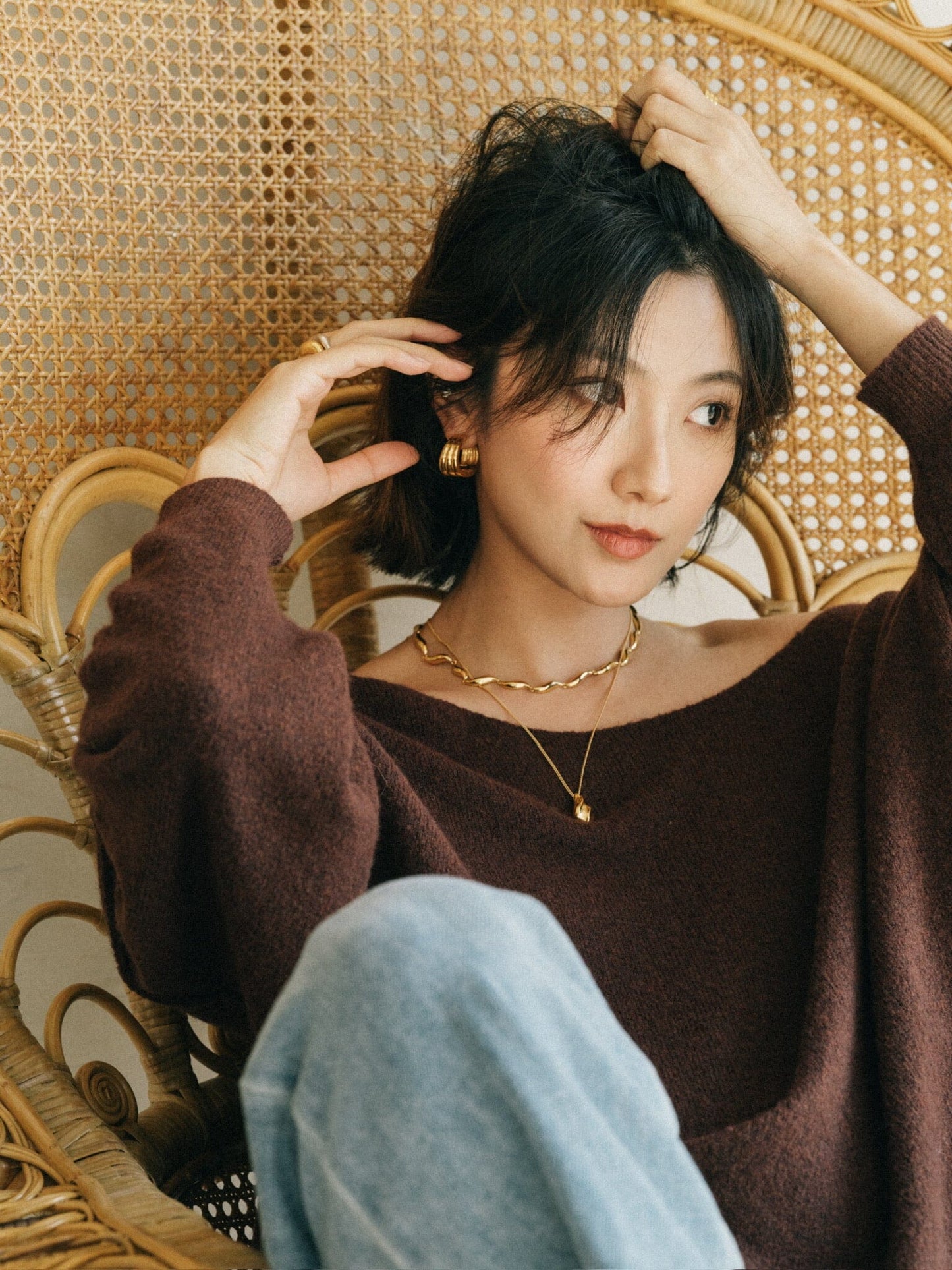 Savi Sculptural Droplet Pendant Necklace | 18k Gold Vermeil Necklaces Missoma