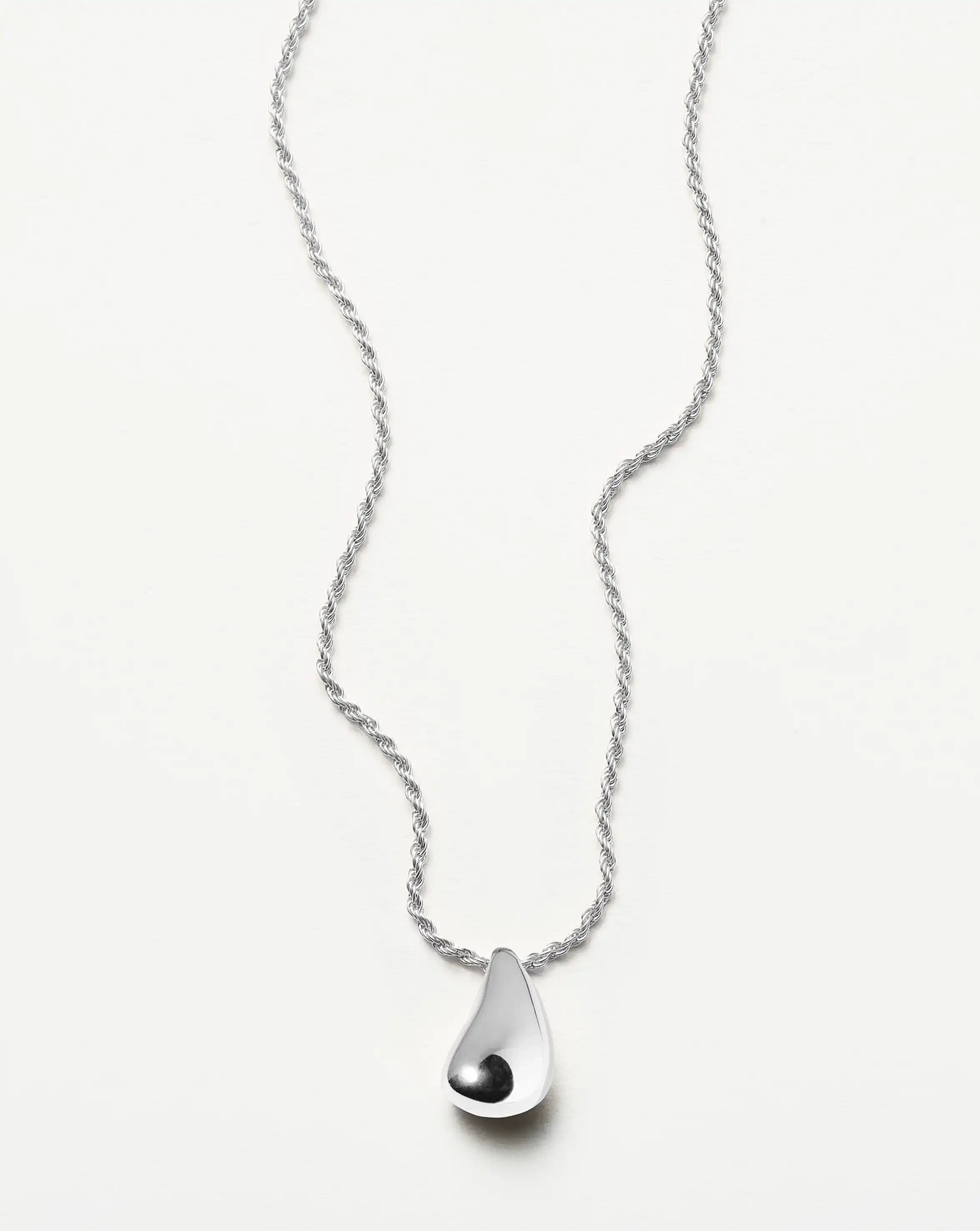 Savi Sculptural Droplet Pendant Necklace | Sterling Silver Necklaces Missoma