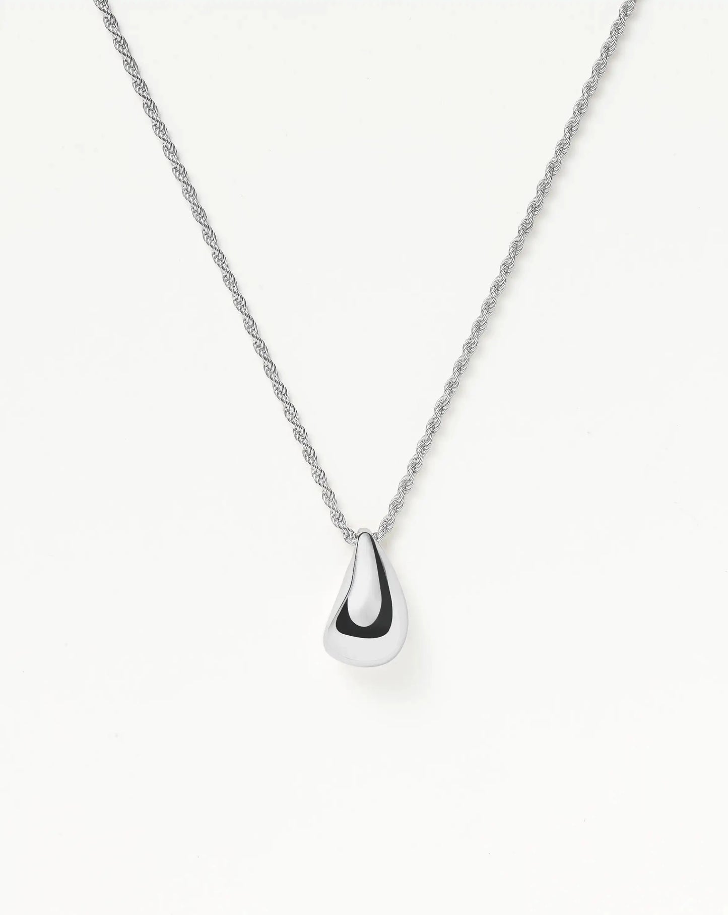 Savi Sculptural Droplet Pendant Necklace | Sterling Silver Necklaces Missoma