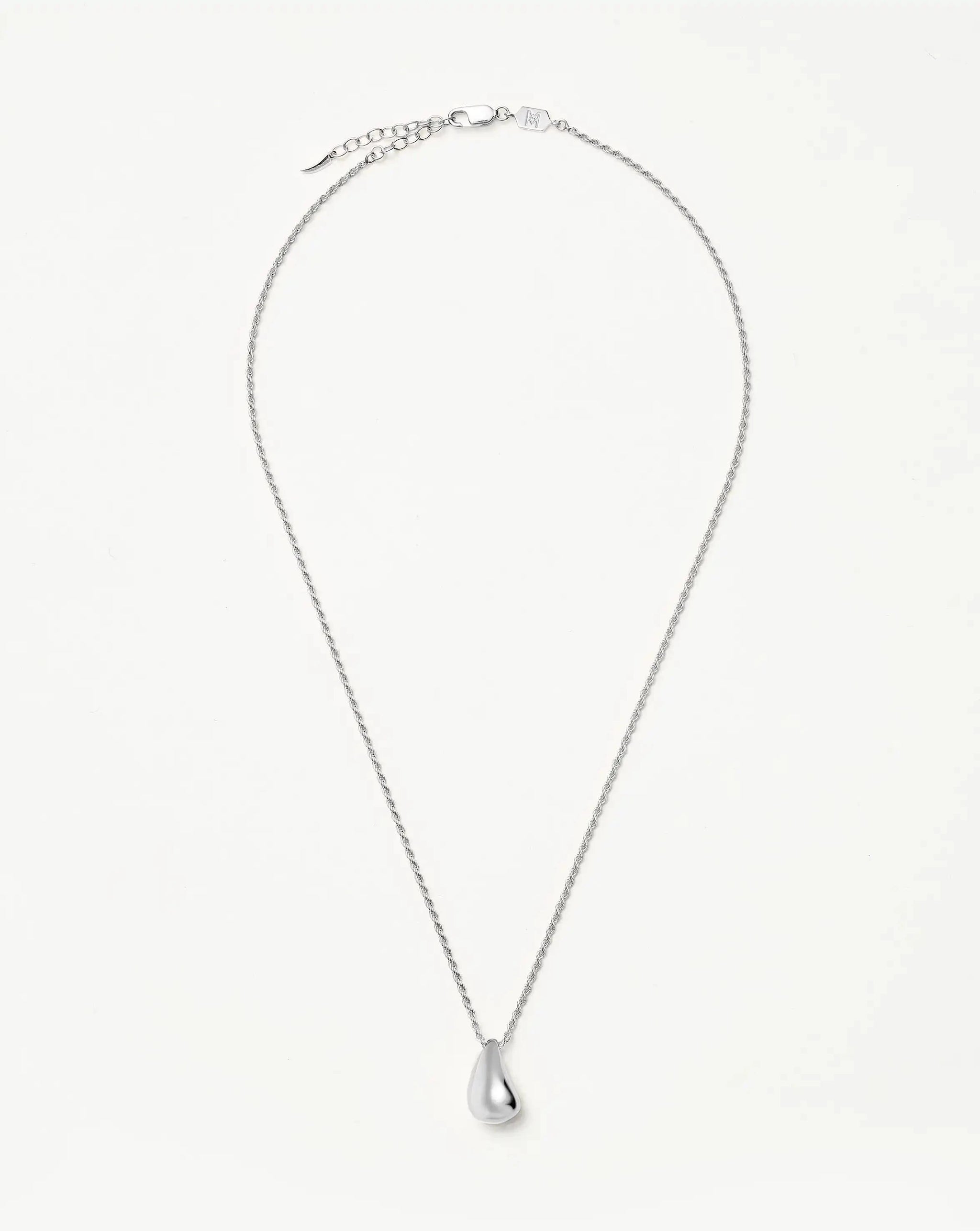 Savi Sculptural Droplet Pendant Necklace | Sterling Silver Necklaces Missoma
