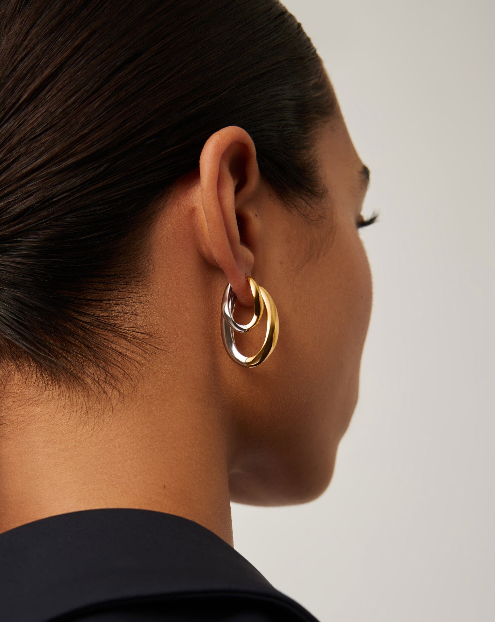 Savi Signature Large Hoop Earrings | Mix Metal Earrings Missoma