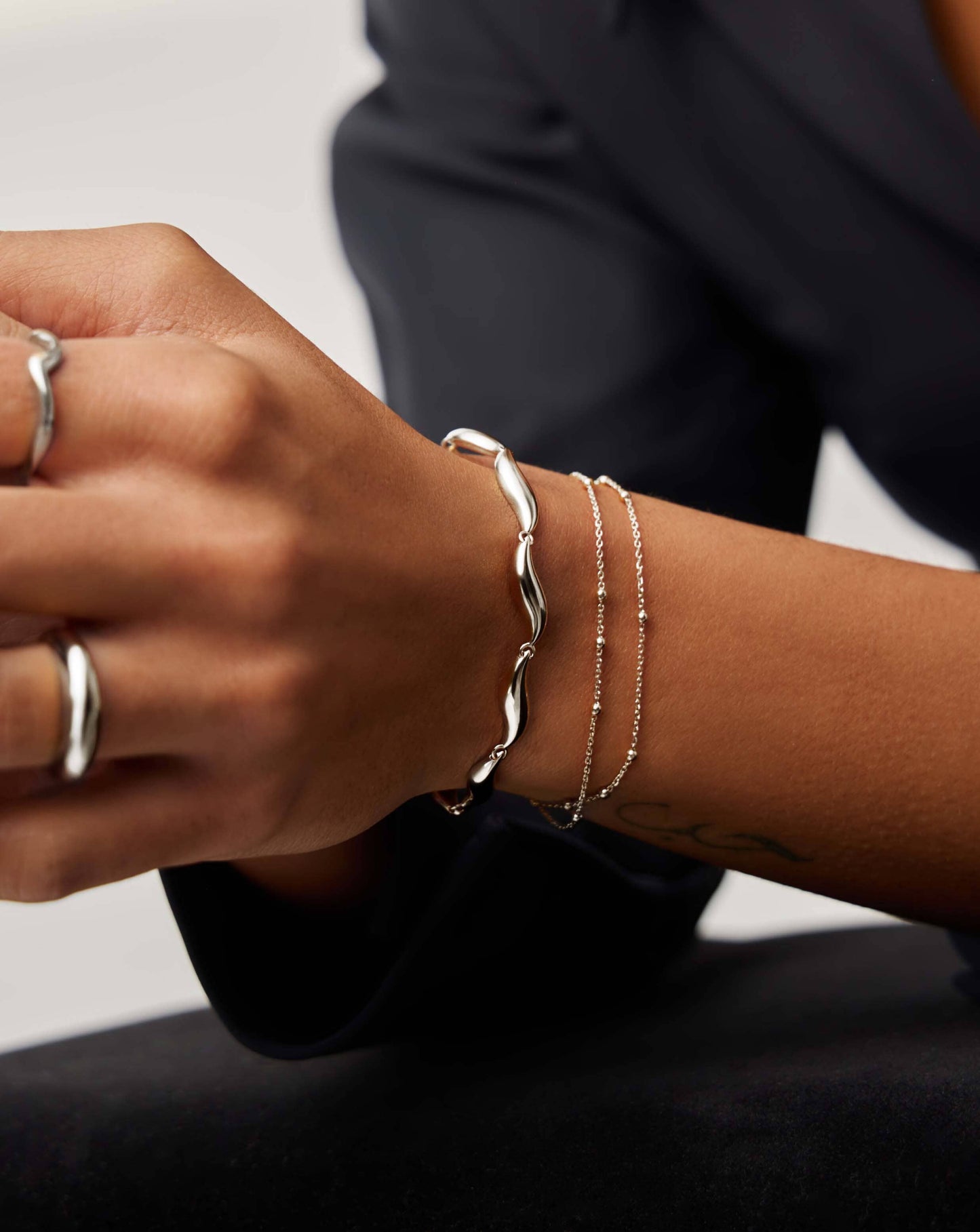 Savi Signature Link Chain Bracelet | Silver Plated Bracelets Missoma