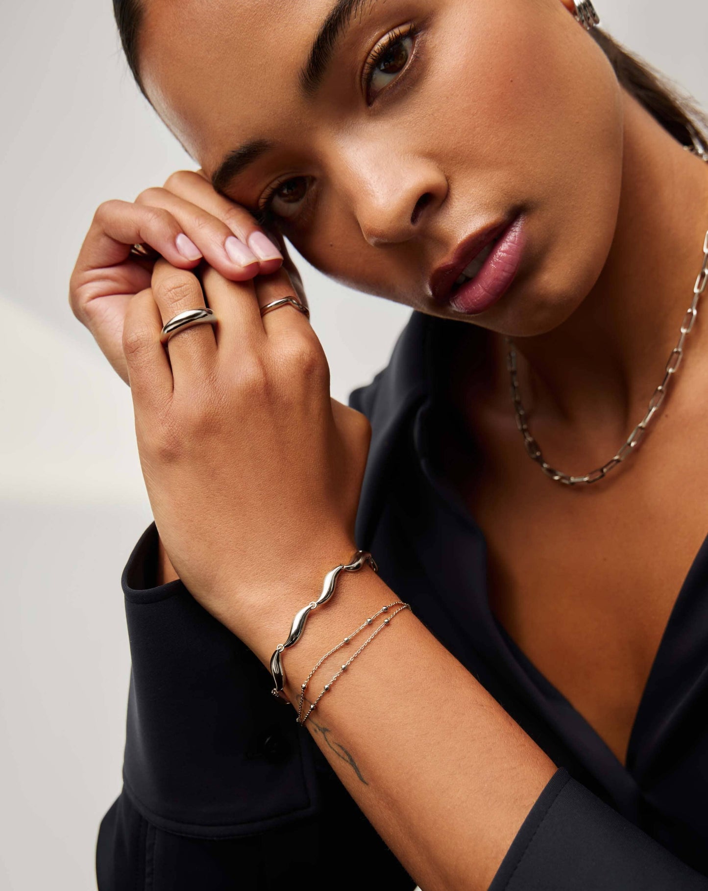 Savi Signature Link Chain Bracelet | Silver Plated Bracelets Missoma