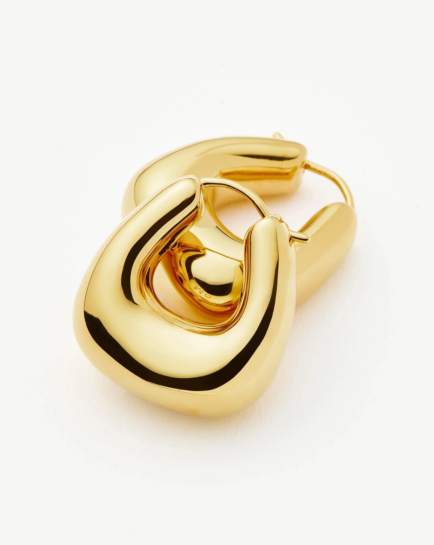 Sculptural Chubby Small Hoop Earrings | 18k Gold Plated Earrings Missoma