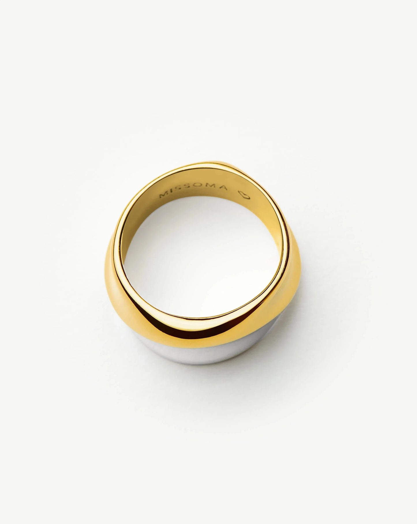 Sculptural Molten Statement Ring | Mixed Metal Rings Missoma